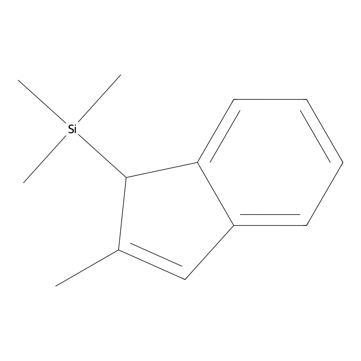 2-Methyl-1-(trimethylsilyl)-1H-indene molecular structure, CAS 42466-59-1