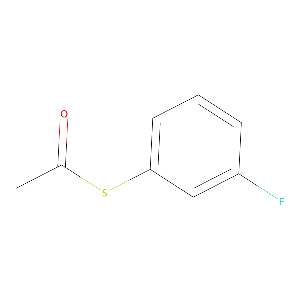S-(3-Fluorophenyl) ethanethioate molecular structure, CAS 42467-04-9