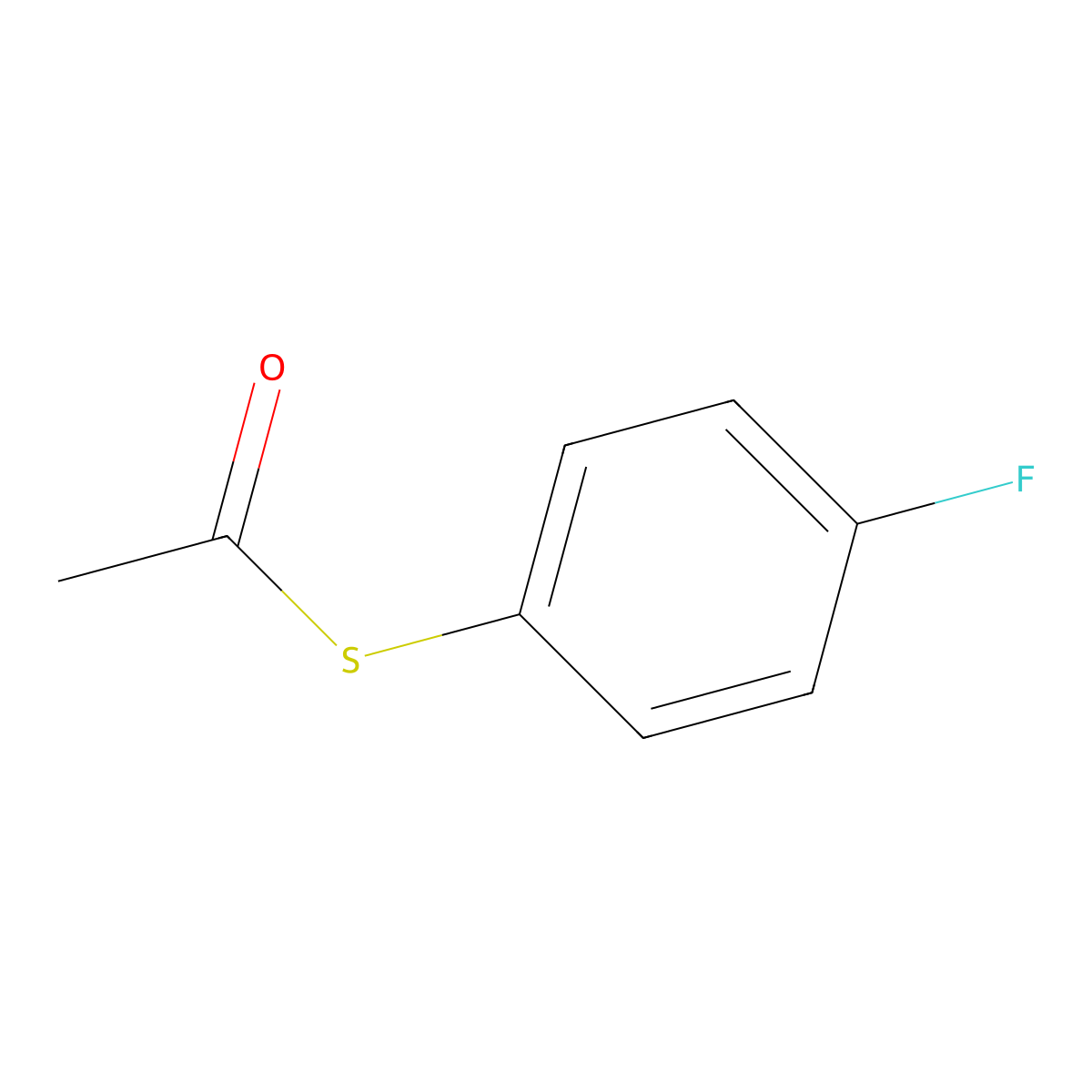 Ethanethioic acid, S-(4-fluorophenyl) ester molecular structure, CAS 42467-05-0