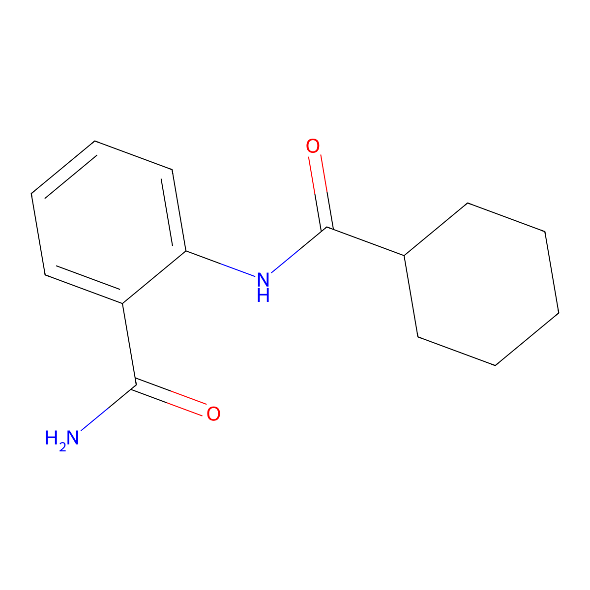 2-(Cyclohexylcarbonylamino)benzamide molecular structure, CAS 42468-47-3