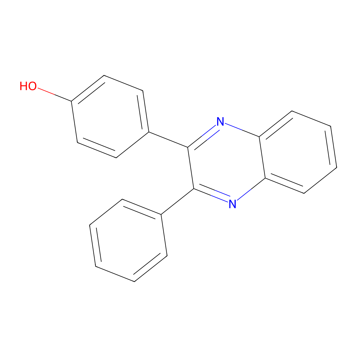 4-(3-Phenylquinoxalin-2-yl)phenol molecular structure, CAS 42468-83-7