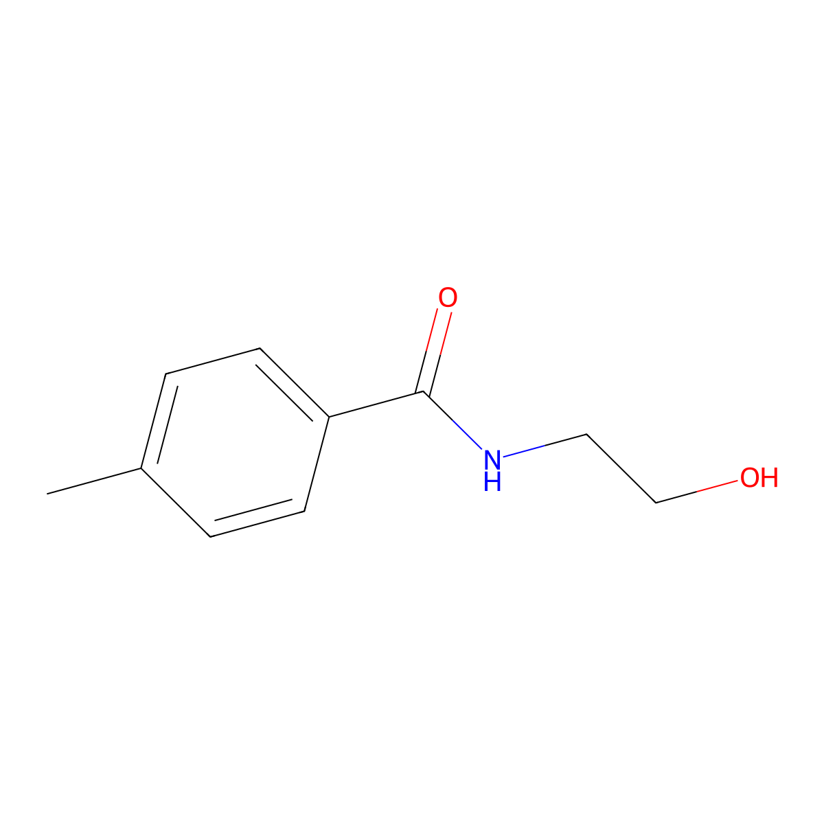 N-(2-hydroxyethyl)-4-methylbenzamide molecular structure, CAS 42469-26-1