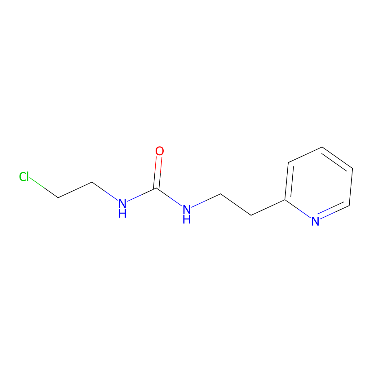 N-(2-Chloroethyl)-N'-[2-(2-pyridinyl)ethyl]urea molecular structure, CAS 42471-42-1