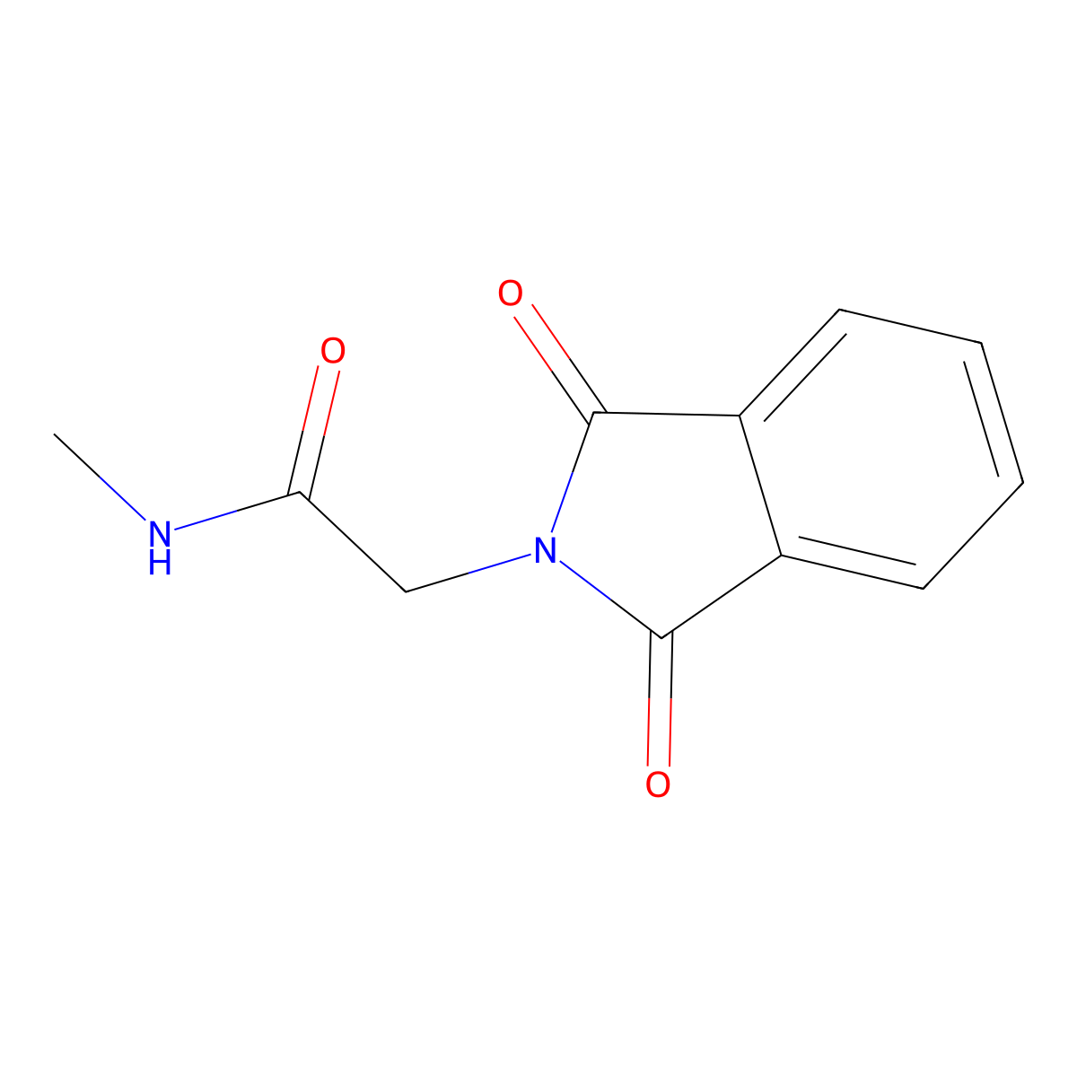 2-Isoindolineacetamide, 1,3-dioxo-N-methyl- molecular structure, CAS 42472-84-4