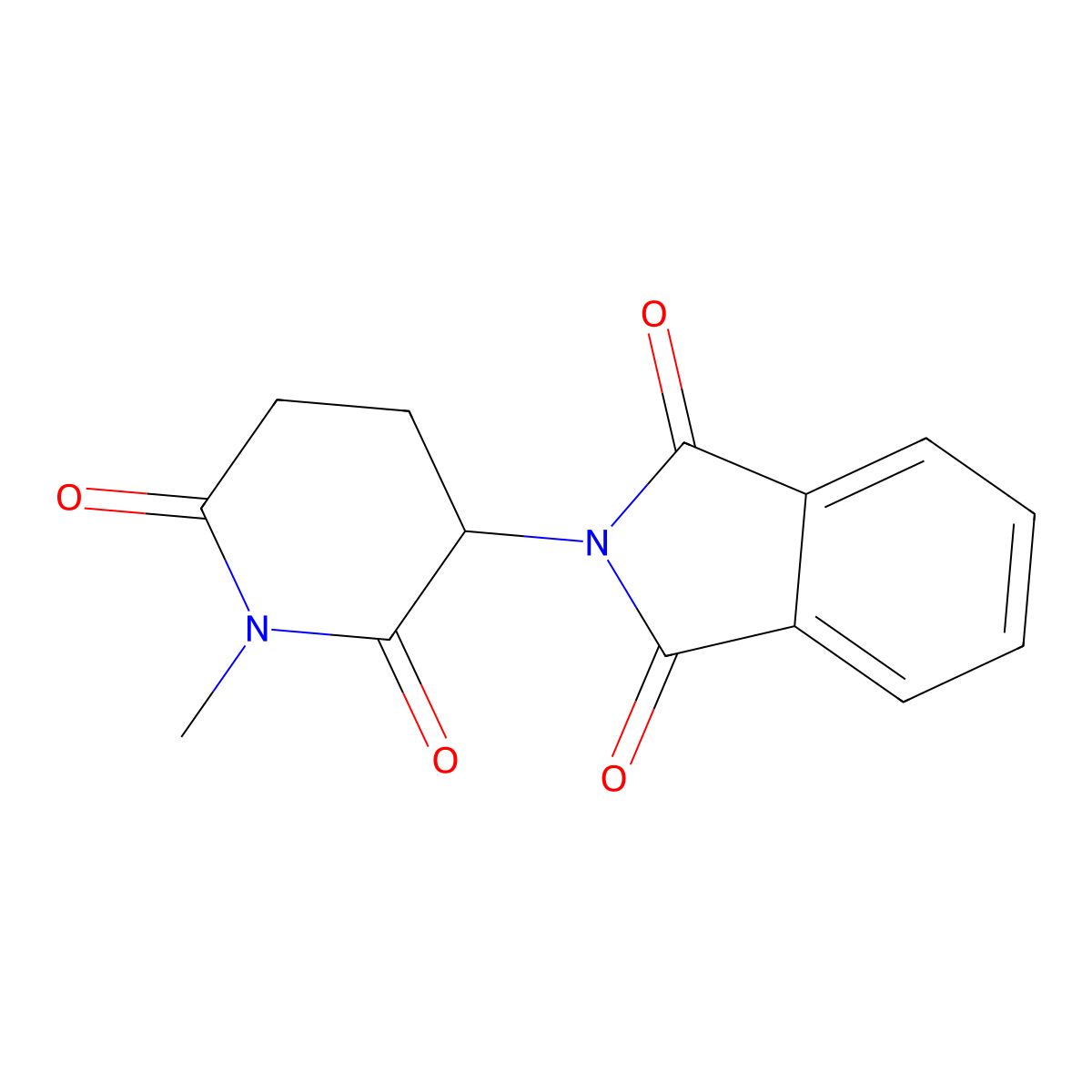 N-Methylthalidomide molecular structure, CAS 42472-93-5