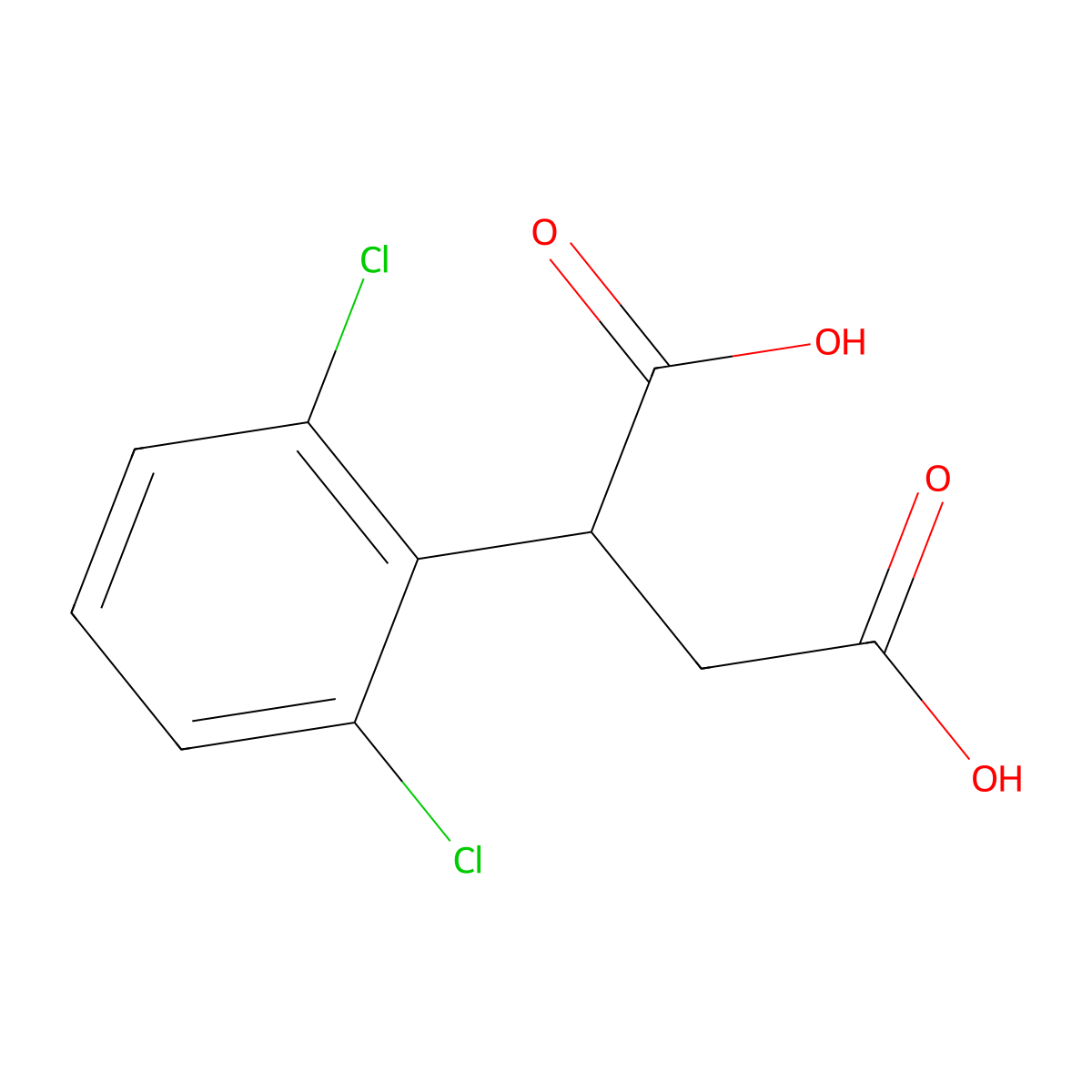2-(2,6-Dichlorophenyl)succinic acid molecular structure, CAS 42474-07-7