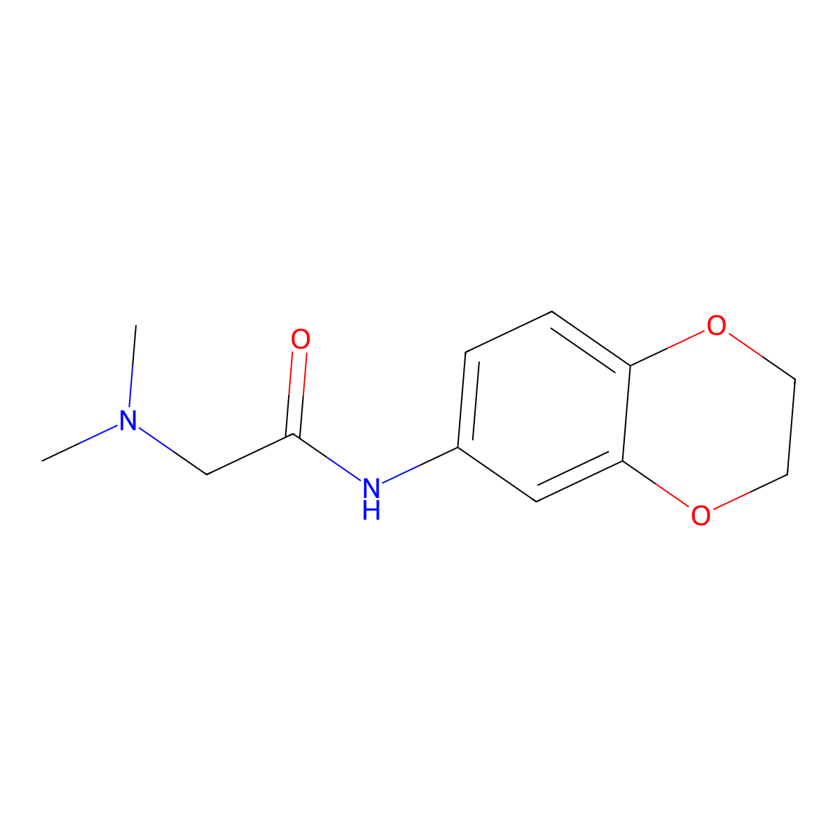 N-(2,3-Dihydro-1,4-benzodioxin-6-yl)-N~2~,N~2~-dimethylglycinamide molecular structure, CAS 42477-09-8