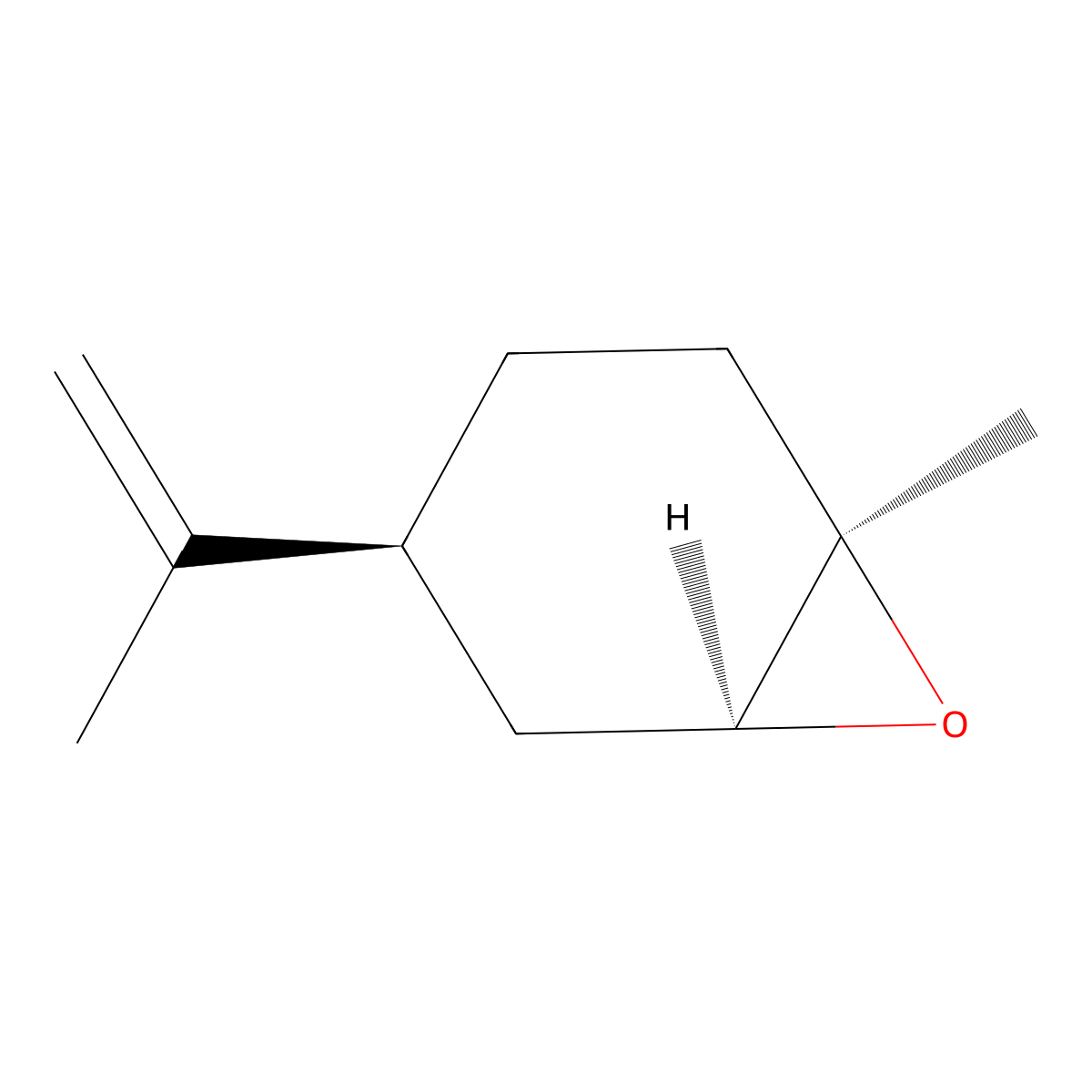 Limonene oxide, trans-(-)- molecular structure, CAS 42477-94-1