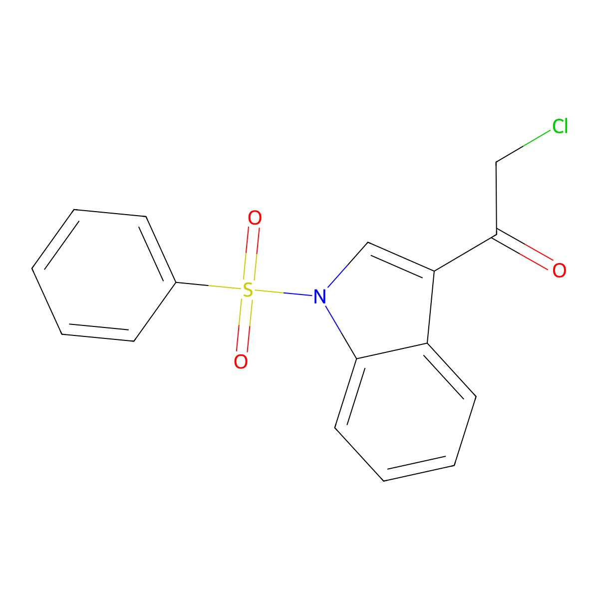 1-Phenylsulfonyl-3-chloroacetylindole molecular structure, CAS 424789-76-4