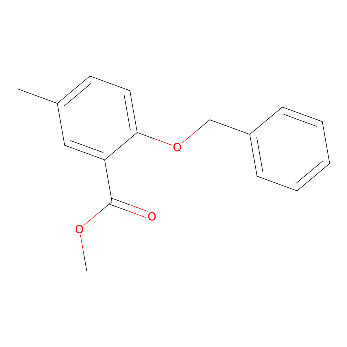 Methyl 2-(benzyloxy)-5-methylbenzoate molecular structure, CAS 424791-16-2