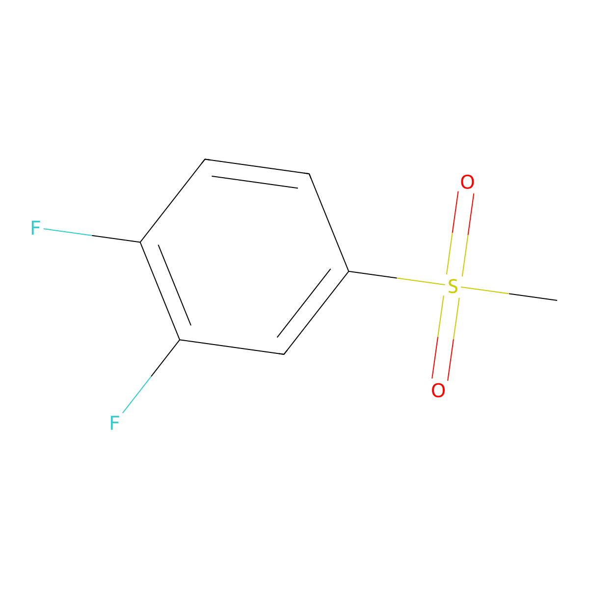 1,2-Difluoro-4-(methylsulfonyl)benzene molecular structure, CAS 424792-57-4