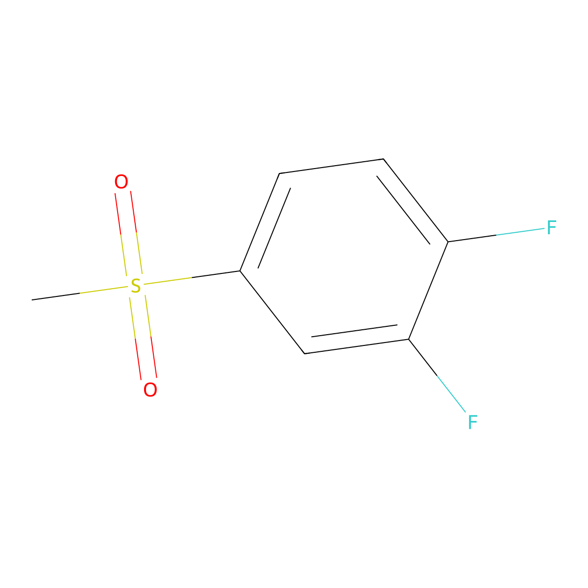 1,2-Difluoro-4-(methylsulfonyl)benzene molecular structure, CAS 424792-57-4