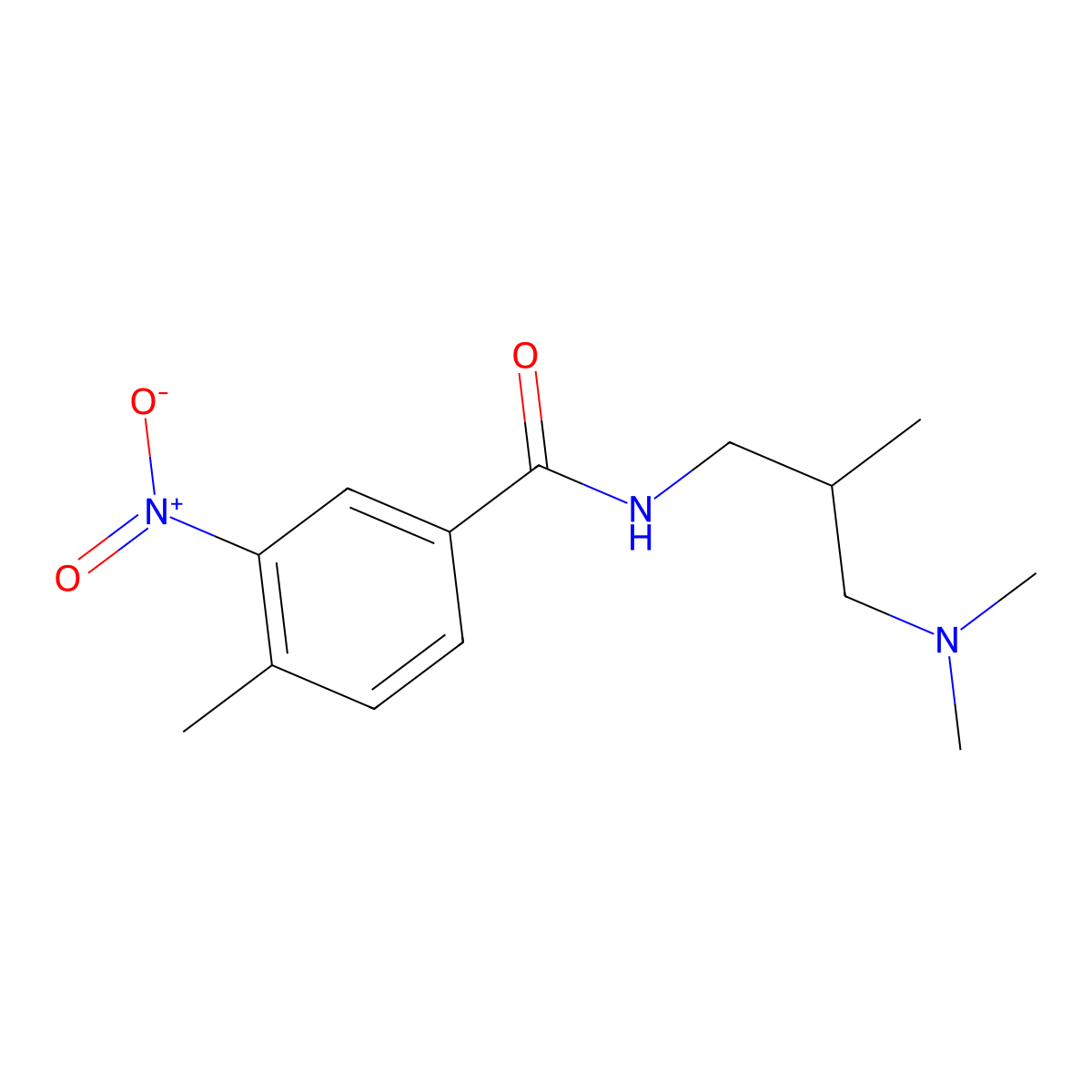 N-[3-(dimethylamino)-2-methylpropyl]-4-methyl-3-nitrobenzamide molecular structure, CAS 424794-10-5