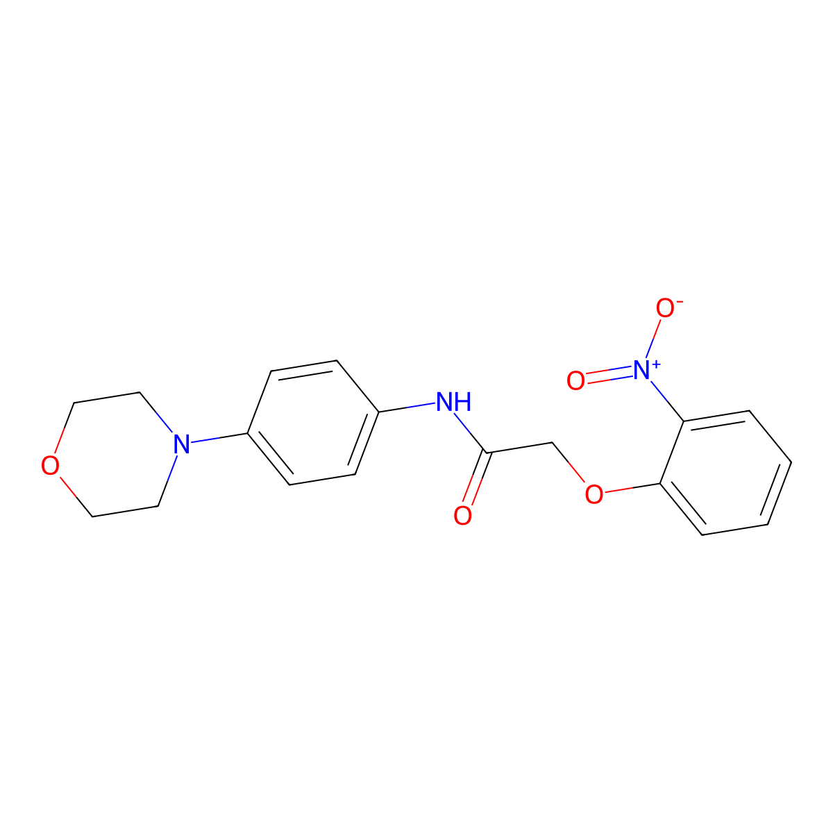 N-(4-morpholin-4-ylphenyl)-2-(2-nitrophenoxy)acetamide molecular structure, CAS 424795-06-2