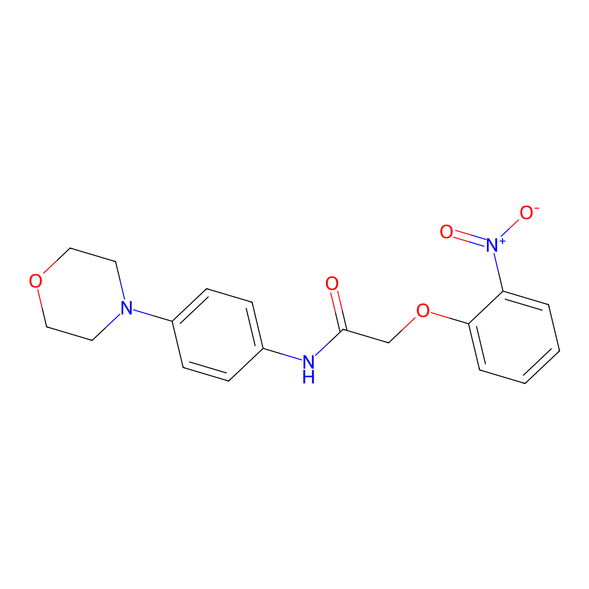 N-(4-morpholin-4-ylphenyl)-2-(2-nitrophenoxy)acetamide molecular structure, CAS 424795-06-2