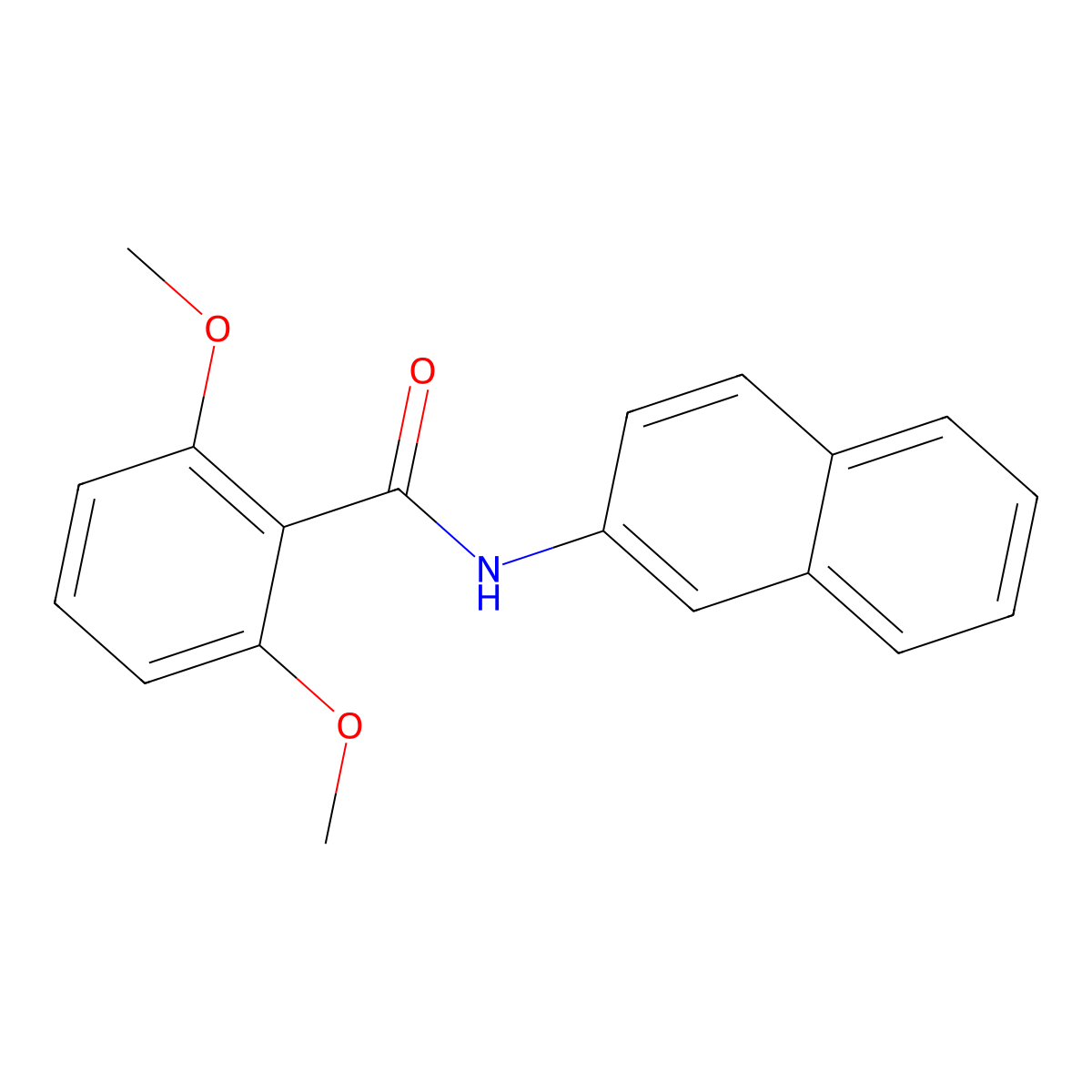 2,6-dimethoxy-N-naphthalen-2-ylbenzamide molecular structure, CAS 424797-29-5
