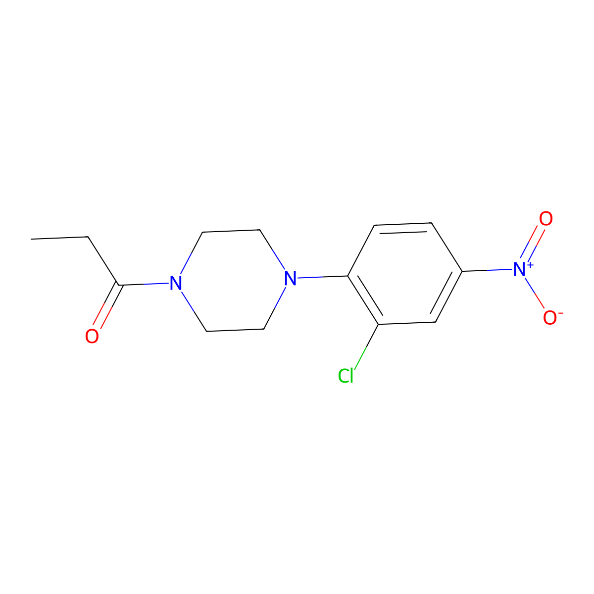 1-[4-(2-Chloro-4-nitrophenyl)piperazin-1-yl]propan-1-one molecular structure, CAS 424797-83-1
