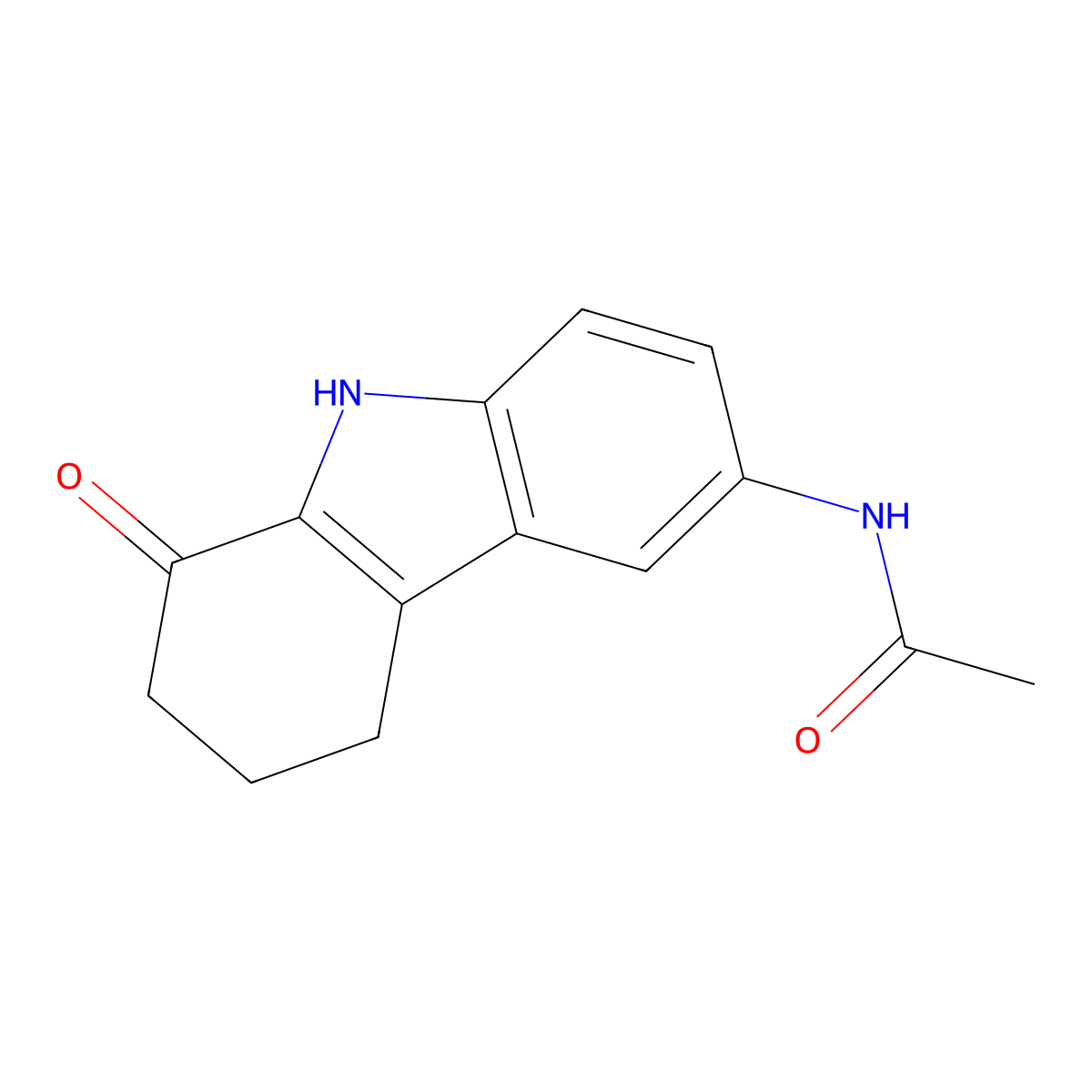 N-(1-oxo-2,3,4,9-tetrahydro-1H-carbazol-6-yl)acetamide molecular structure, CAS 424798-07-2
