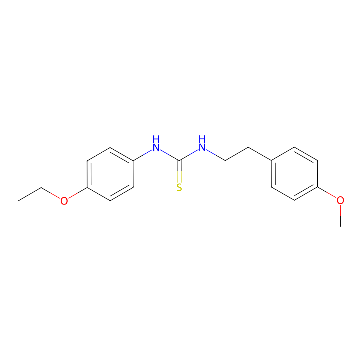1-(4-Ethoxyphenyl)-3-[2-(4-methoxyphenyl)ethyl]thiourea molecular structure, CAS 424798-25-4