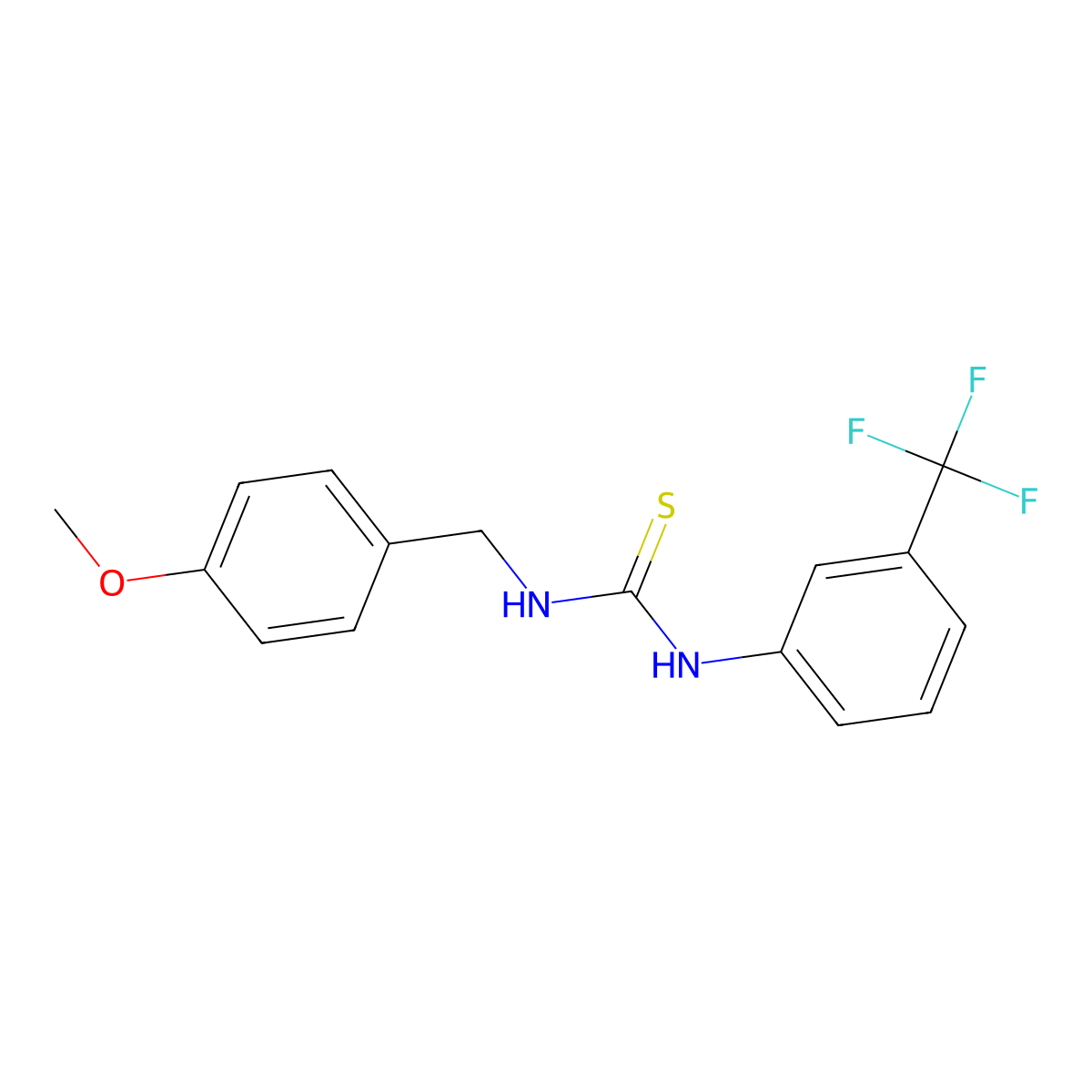 1-(4-Methoxybenzyl)-3-[3-(trifluoromethyl)phenyl]thiourea molecular structure, CAS 424798-32-3