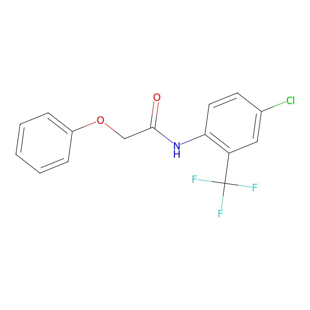 N-[4-chloro-2-(trifluoromethyl)phenyl]-2-phenoxyacetamide molecular structure, CAS 424799-30-4