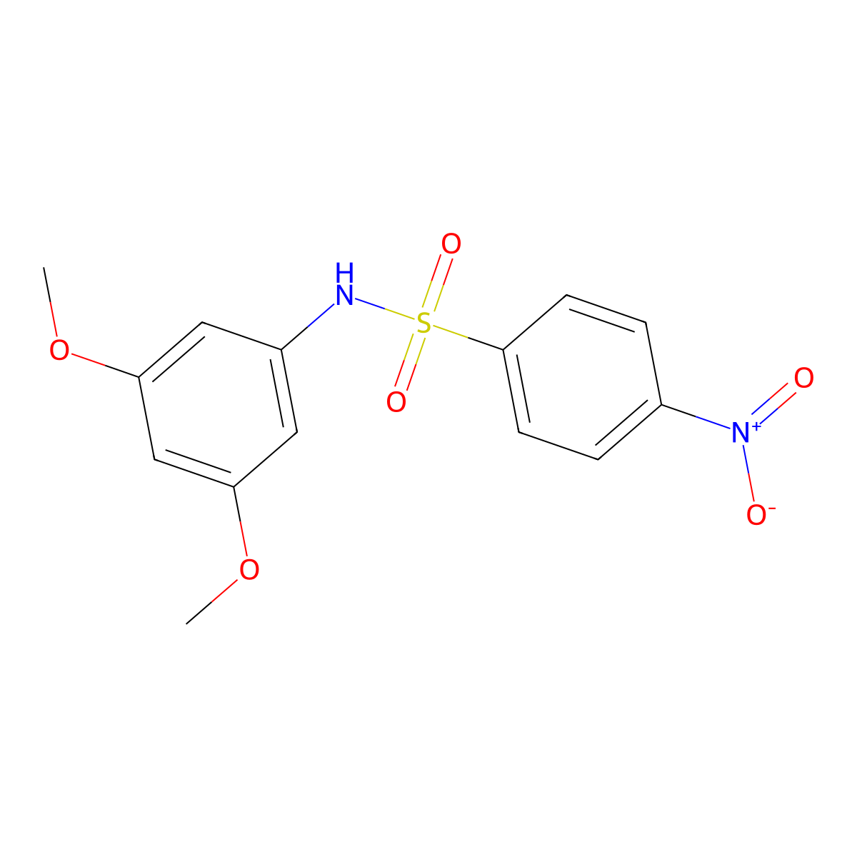 N-(3,5-dimethoxyphenyl)-4-nitrobenzenesulfonamide molecular structure, CAS 424799-45-1