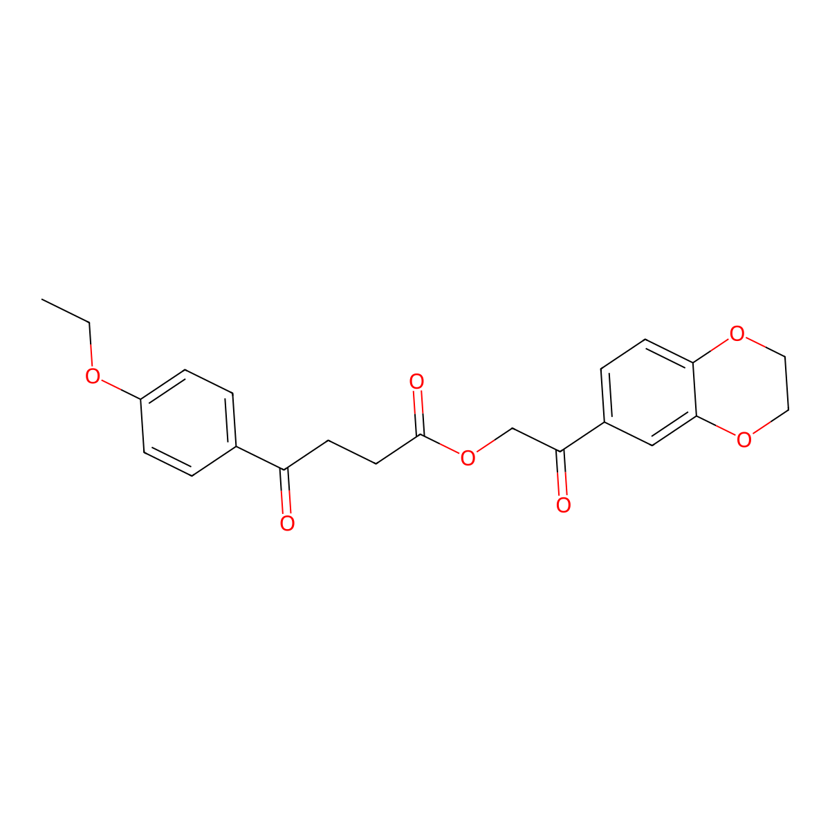2-(2,3-Dihydro-1,4-benzodioxin-6-yl)-2-oxoethyl 4-(4-ethoxyphenyl)-4-oxobutanoate molecular structure, CAS 424799-89-3