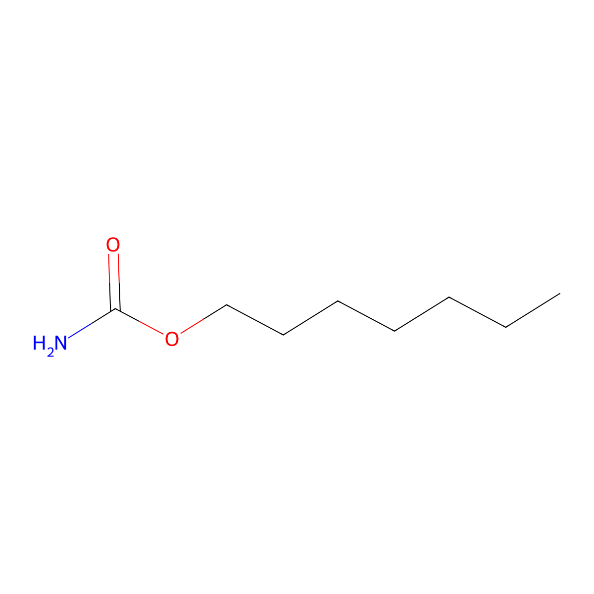 Heptyl carbamate molecular structure, CAS 4248-20-8