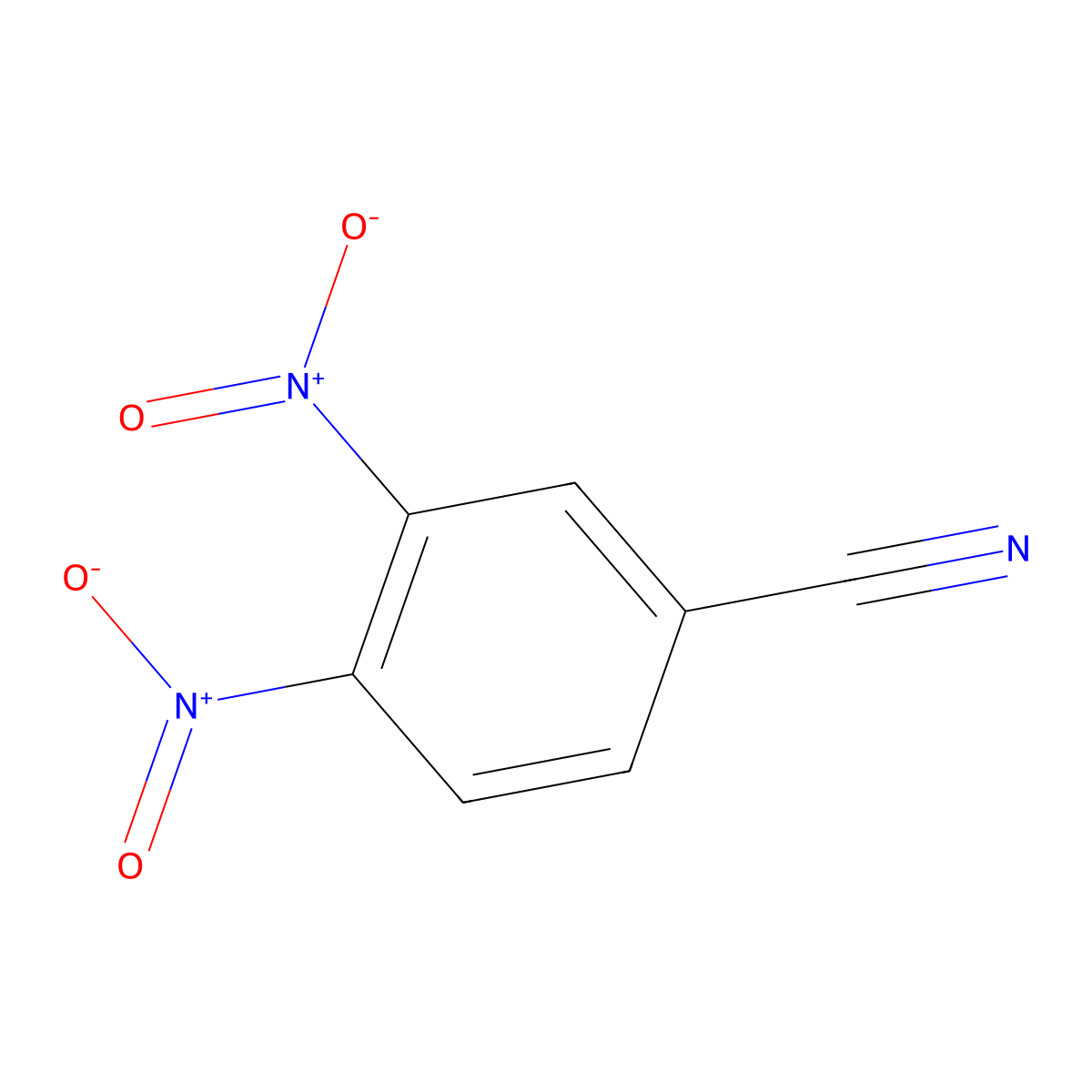 3,4-Dinitrobenzonitrile molecular structure, CAS 4248-33-3