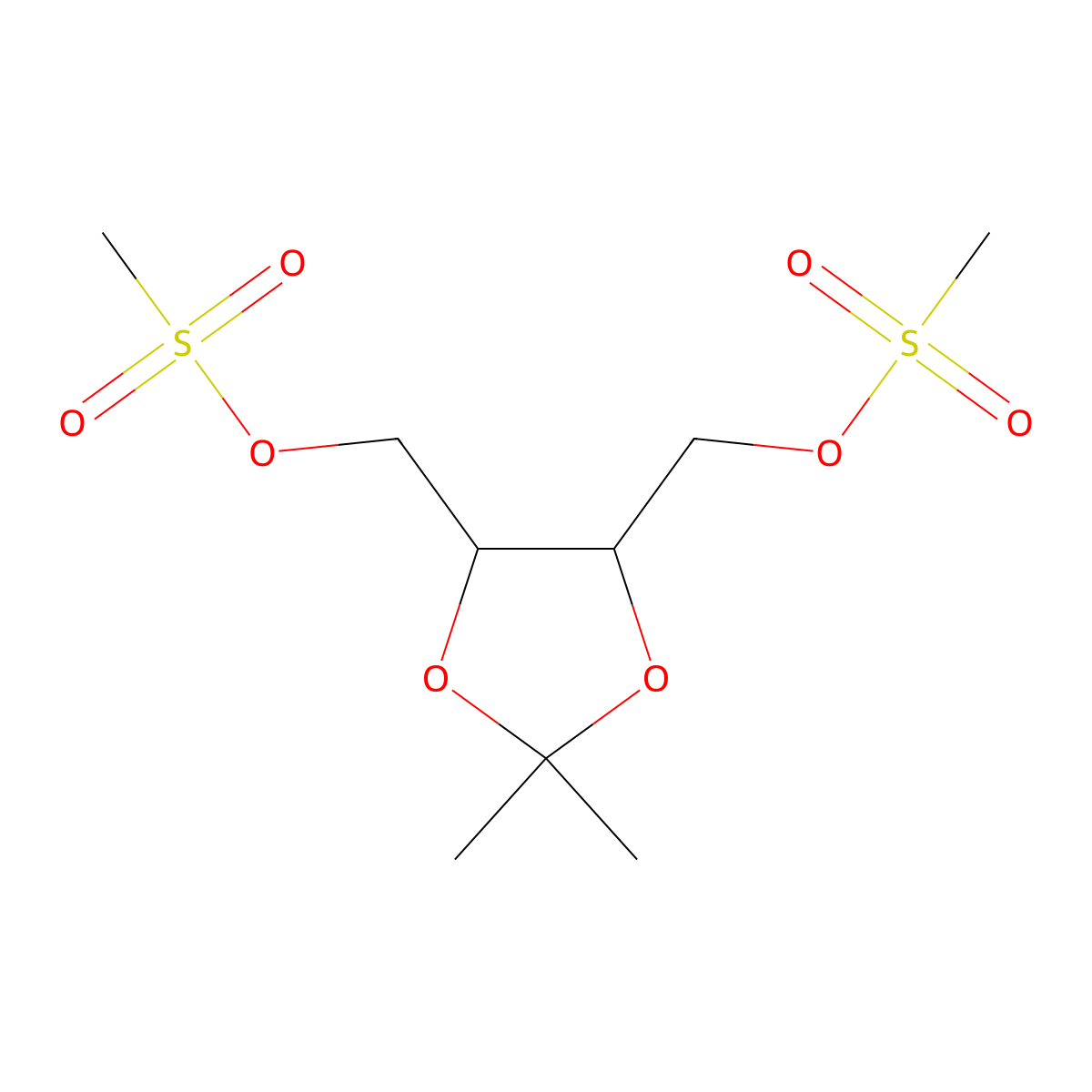 [(4s,5s)-2,2-Dimethyl-1,3-dioxolane-4,5-diyl]dimethanediyl dimethanesulfonate molecular structure, CAS 4248-74-2
