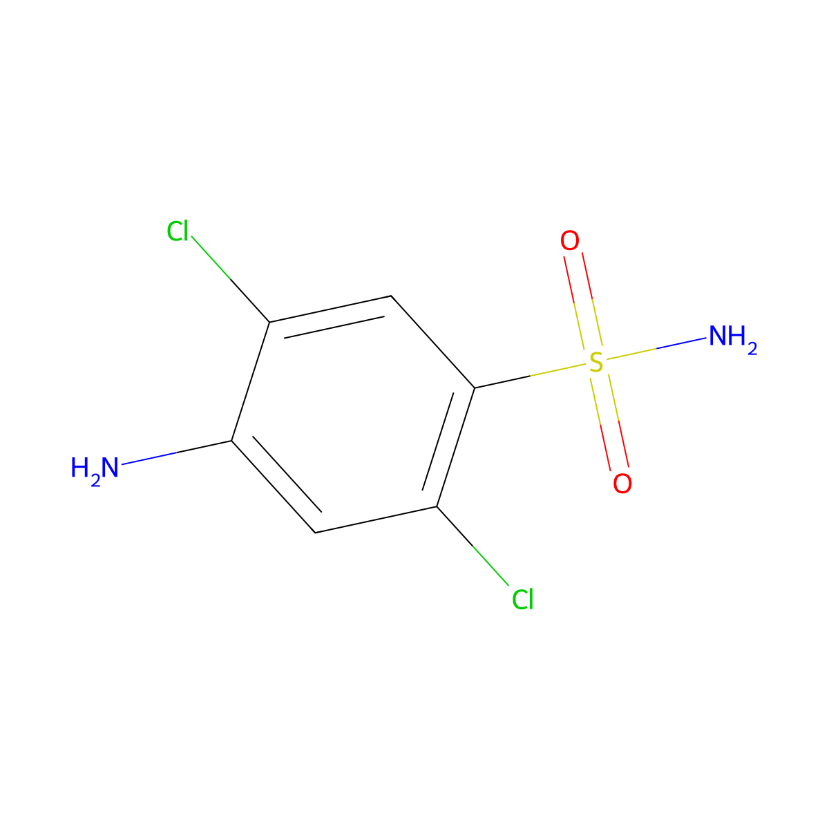 4-Amino-2,5-dichlorobenzene-1-sulfonamide molecular structure, CAS 42480-70-6