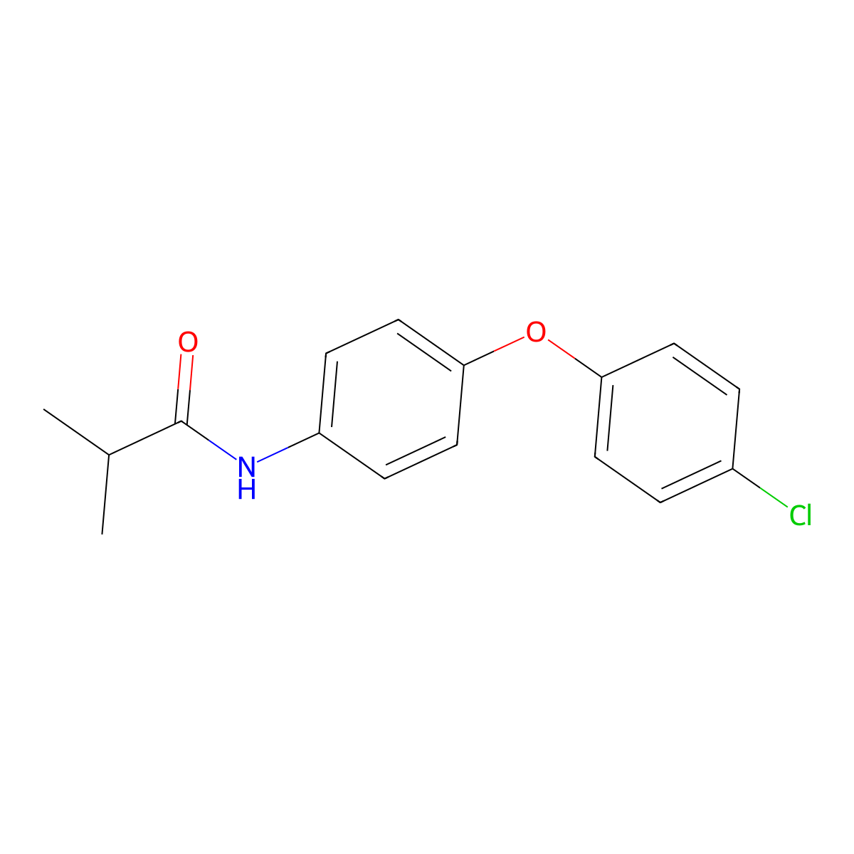 N-[4-(4-chlorophenoxy)phenyl]-2-methylpropanamide molecular structure, CAS 424800-10-2