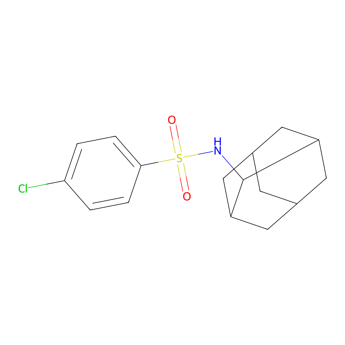 N-(2-adamantyl)-4-chlorobenzenesulfonamide molecular structure, CAS 424800-19-1