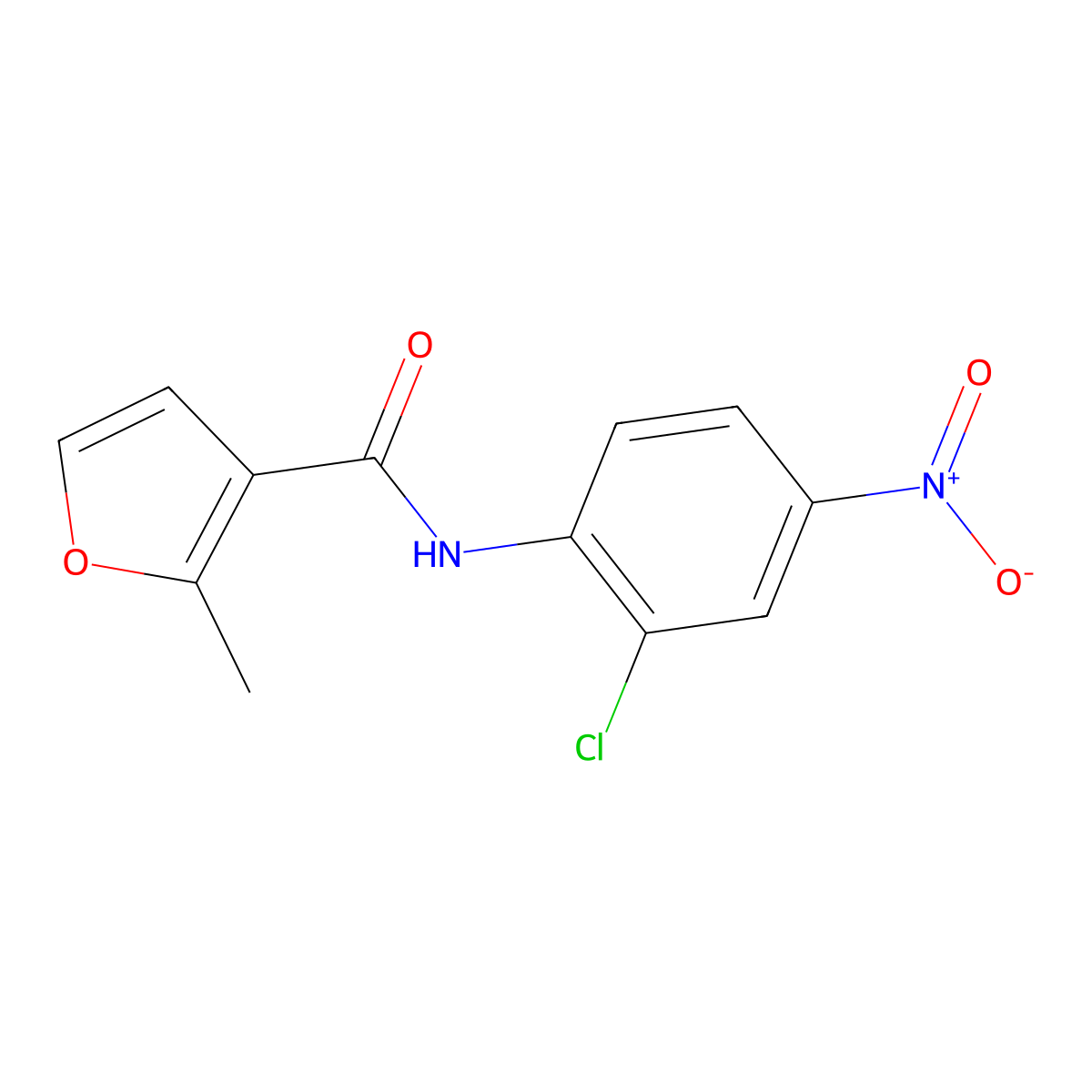 N-(2-chloro-4-nitrophenyl)-2-methylfuran-3-carboxamide molecular structure, CAS 424800-58-8