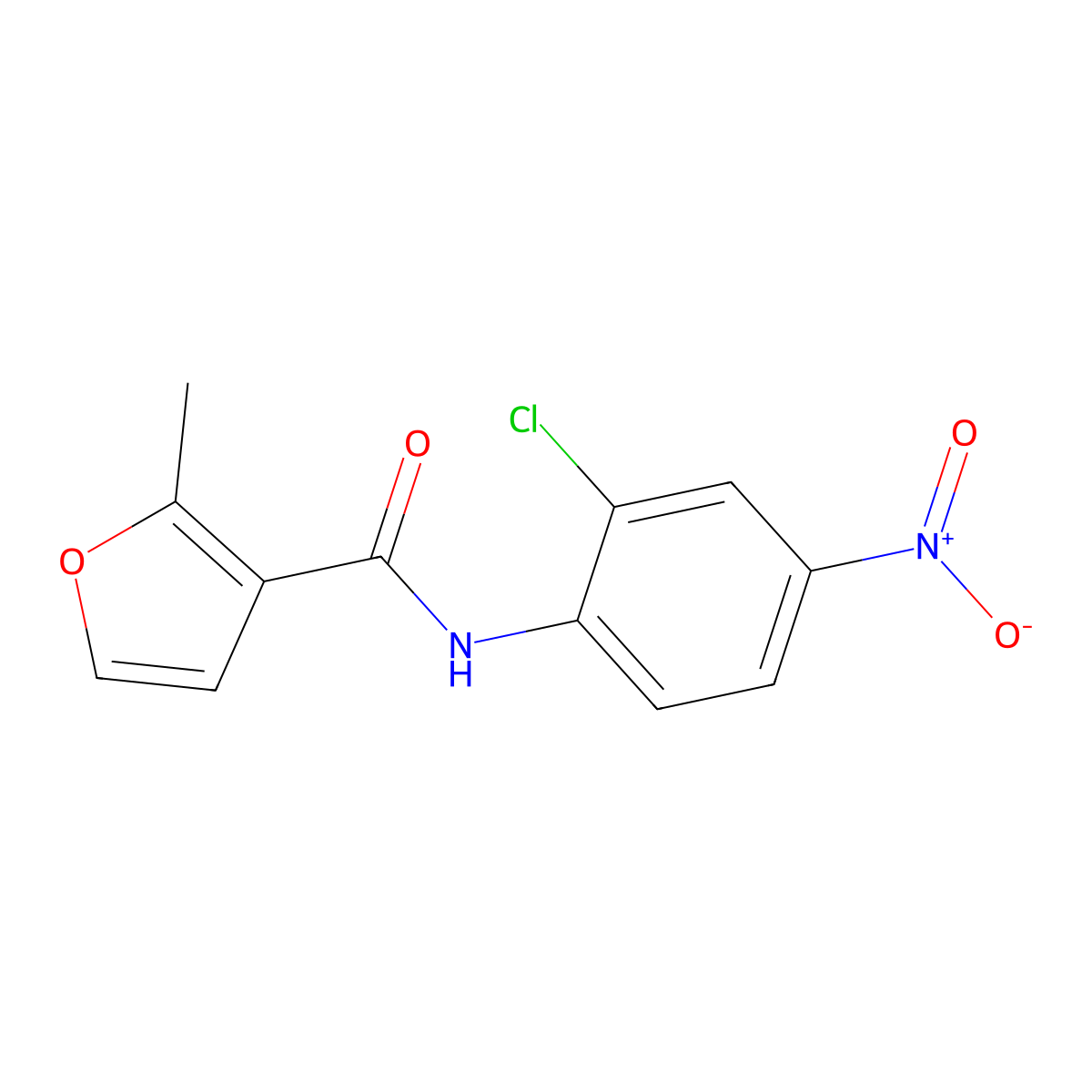 N-(2-chloro-4-nitrophenyl)-2-methylfuran-3-carboxamide molecular structure, CAS 424800-58-8
