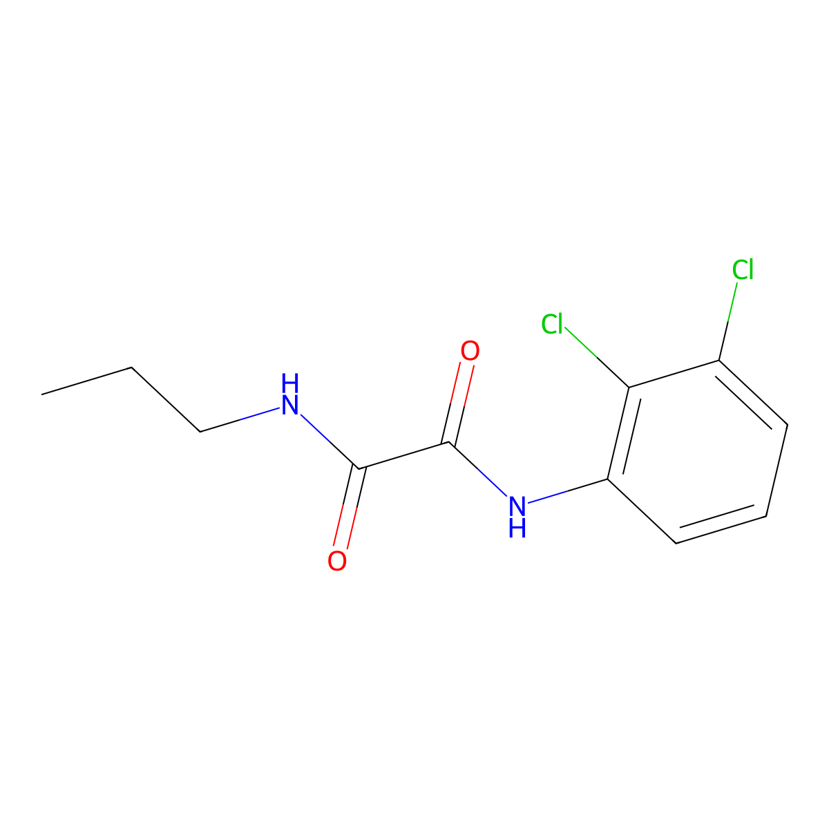 N'-(2,3-dichlorophenyl)-N-propyloxamide molecular structure, CAS 424801-33-2