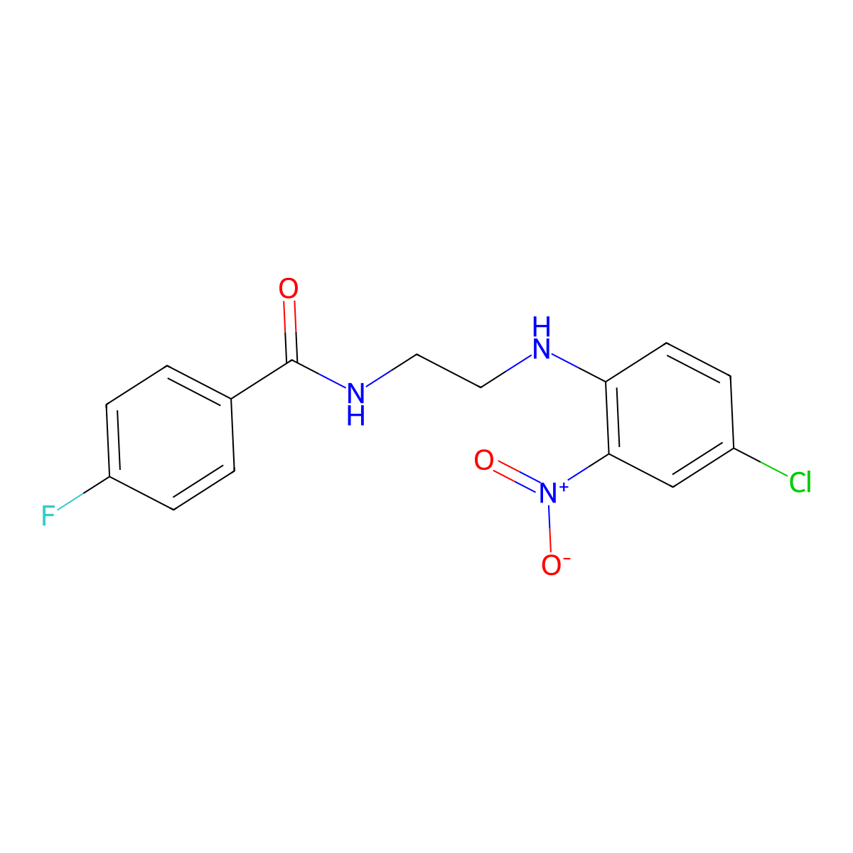 N-[2-(4-Chloro-2-nitroanilino)ethyl]-4-fluorobenzamide molecular structure, CAS 424801-55-8
