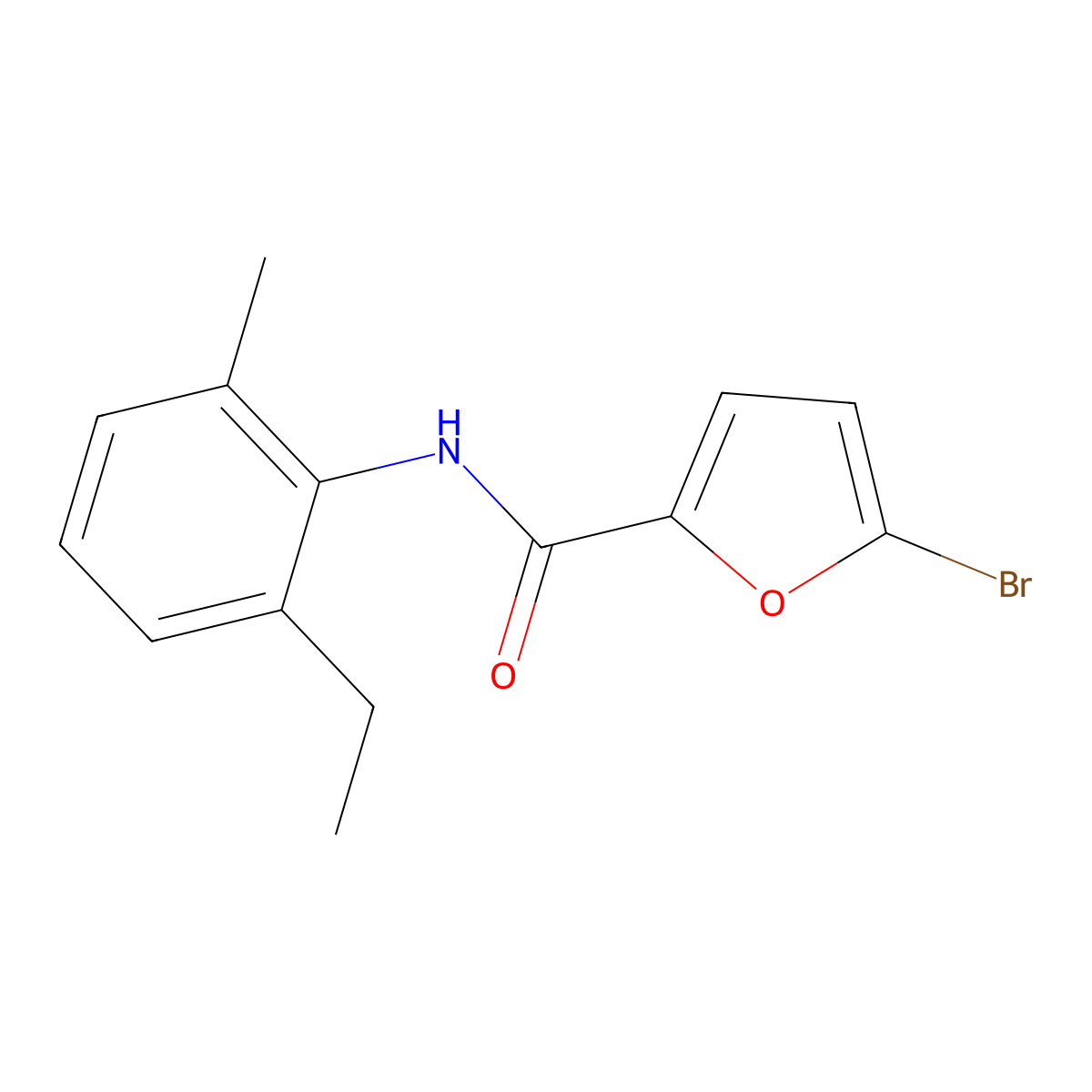 5-bromo-N-(2-ethyl-6-methylphenyl)furan-2-carboxamide molecular structure, CAS 424801-61-6
