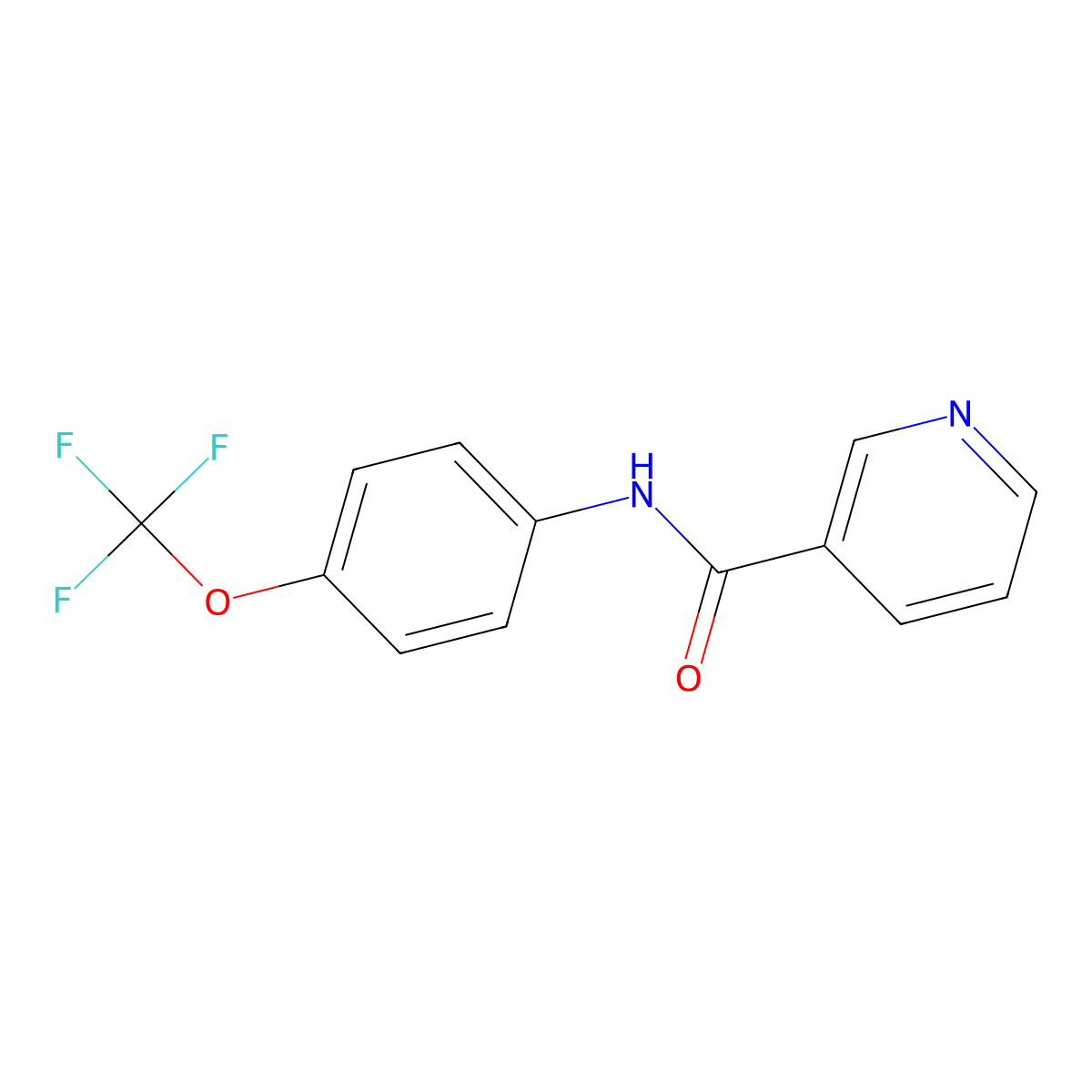 N-[4-(trifluoromethoxy)phenyl]nicotinamide molecular structure, CAS 424801-67-2