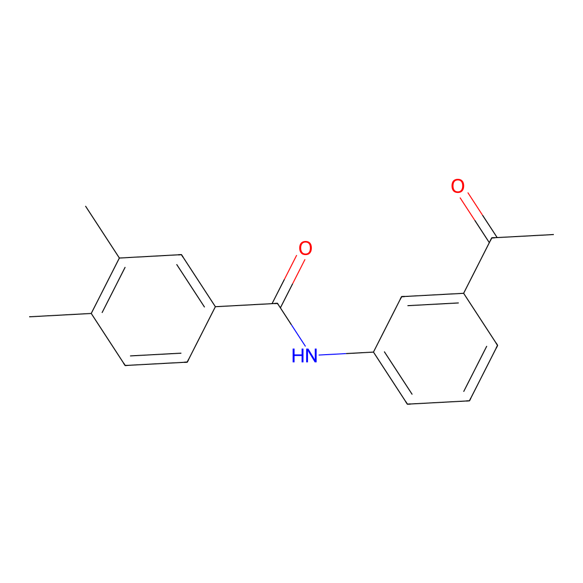 N-(3-acetylphenyl)-3,4-dimethylbenzamide molecular structure, CAS 424802-12-0