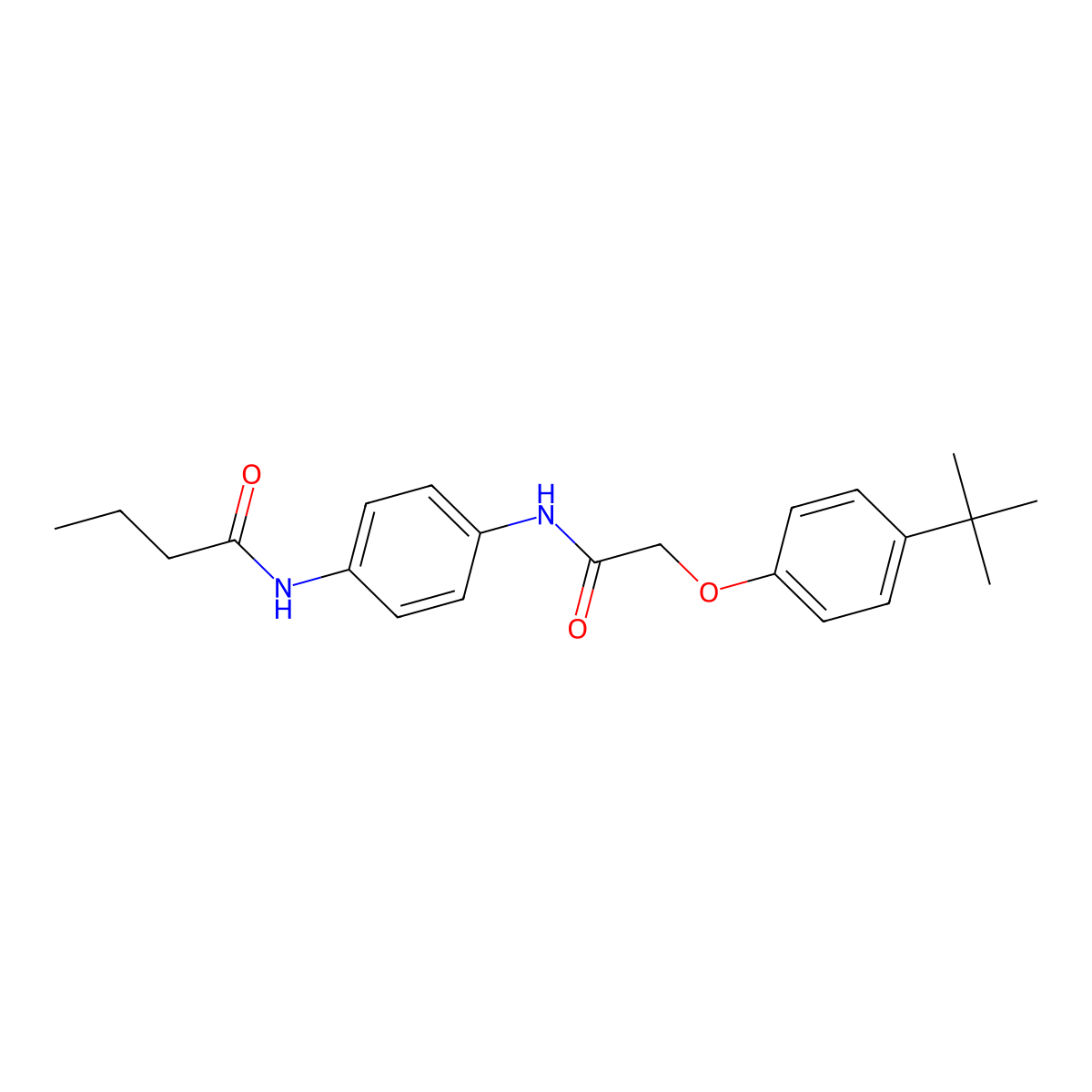 N-[4-[[2-(4-tert-butylphenoxy)acetyl]amino]phenyl]butanamide molecular structure, CAS 424802-31-3