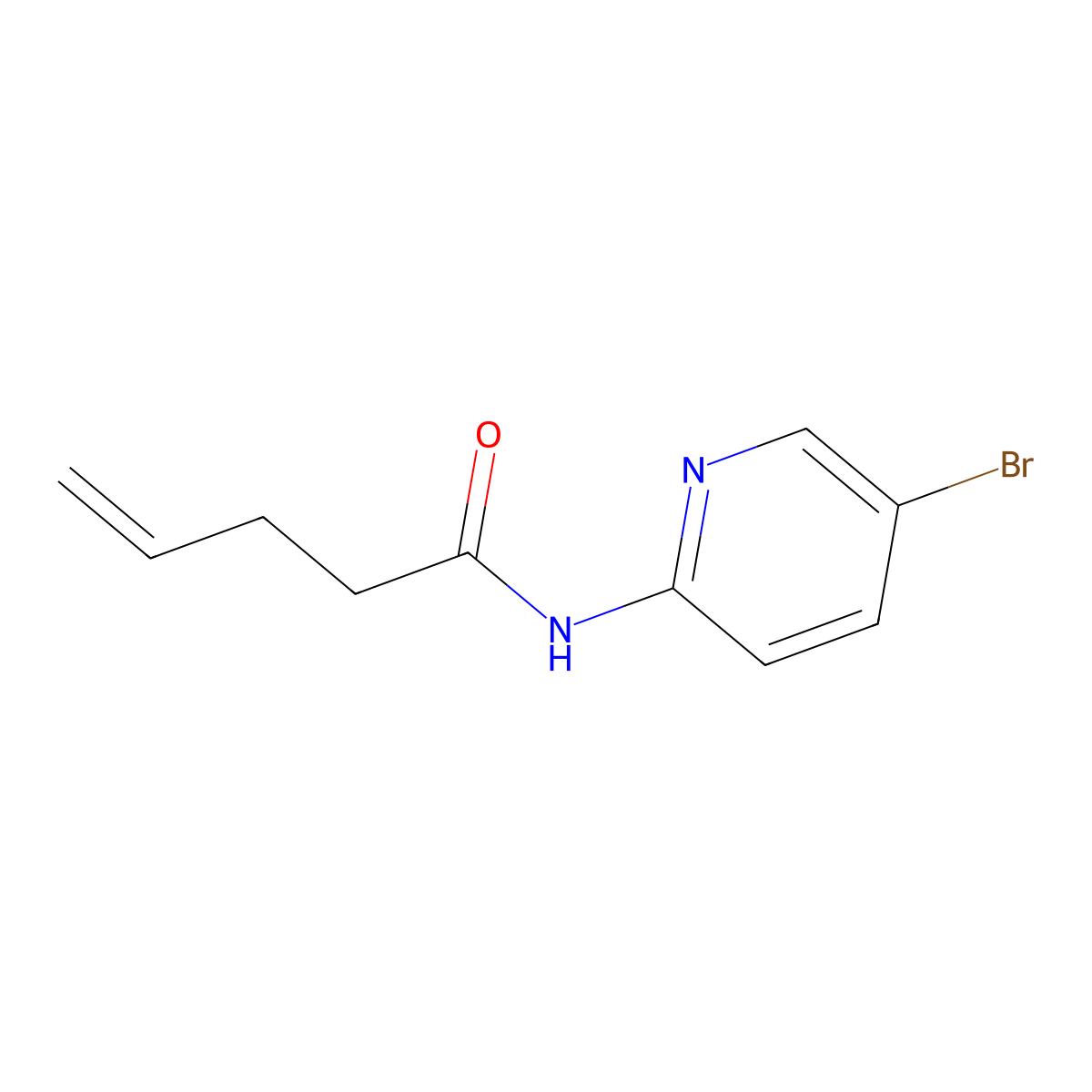 N-(5-bromopyridin-2-yl)pent-4-enamide molecular structure, CAS 424803-12-3