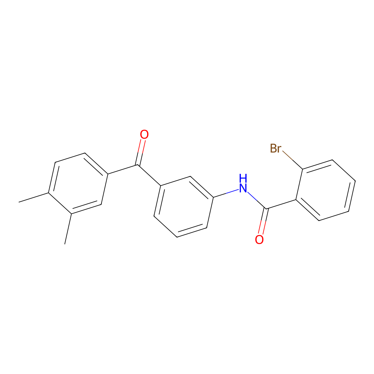 2-bromo-N-[3-(3,4-dimethylbenzoyl)phenyl]benzamide molecular structure, CAS 424803-24-7