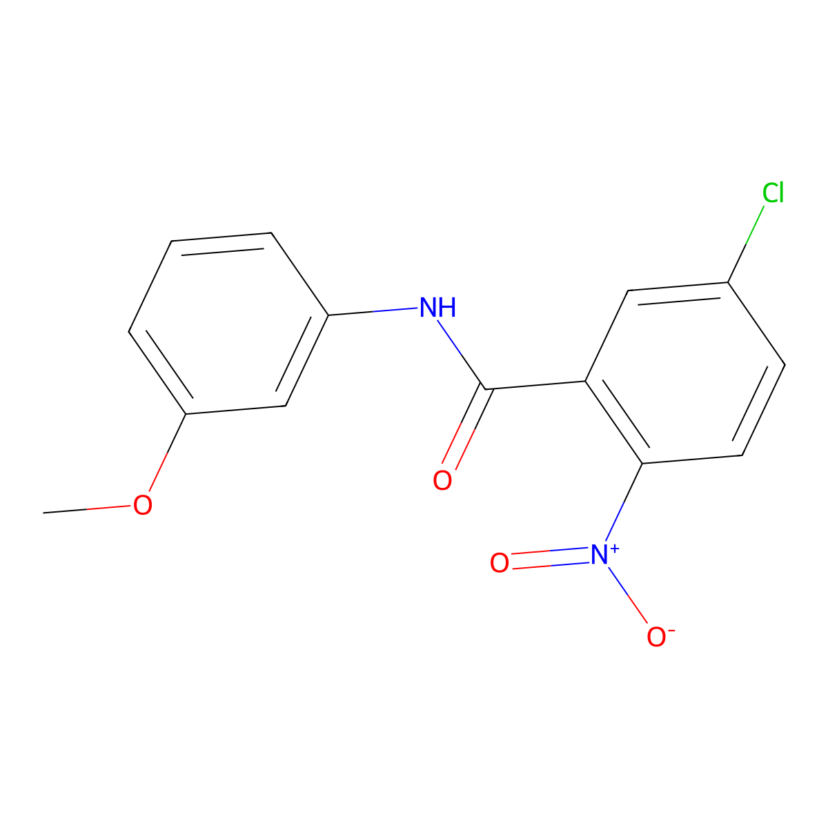 5-chloro-N-(3-methoxyphenyl)-2-nitrobenzamide molecular structure, CAS 424803-67-8
