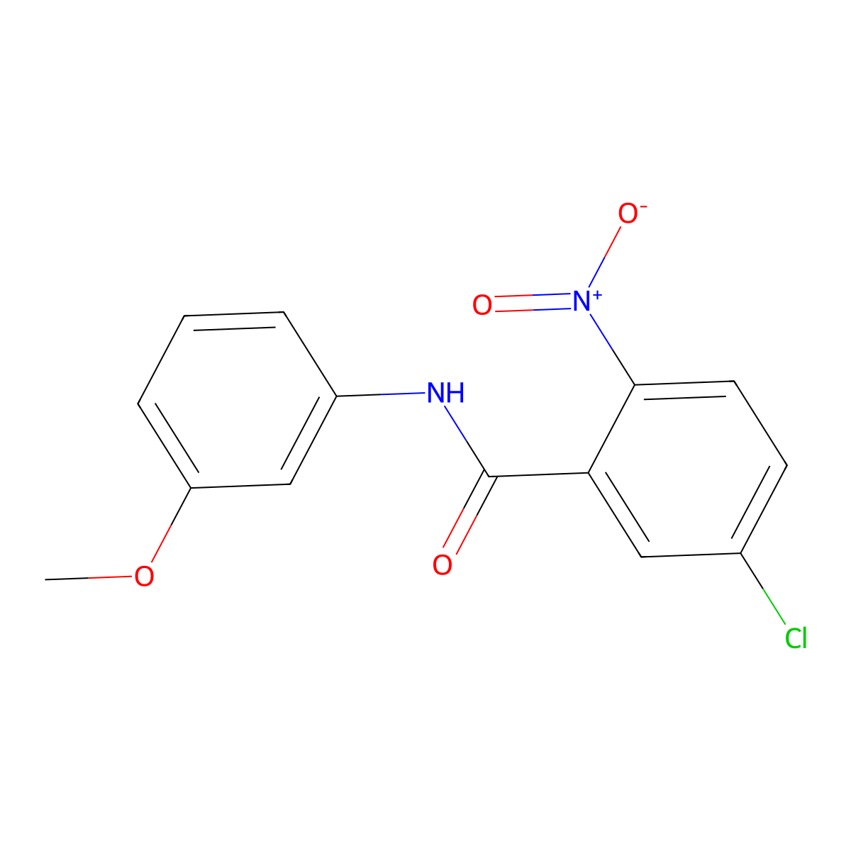 5-chloro-N-(3-methoxyphenyl)-2-nitrobenzamide molecular structure, CAS 424803-67-8