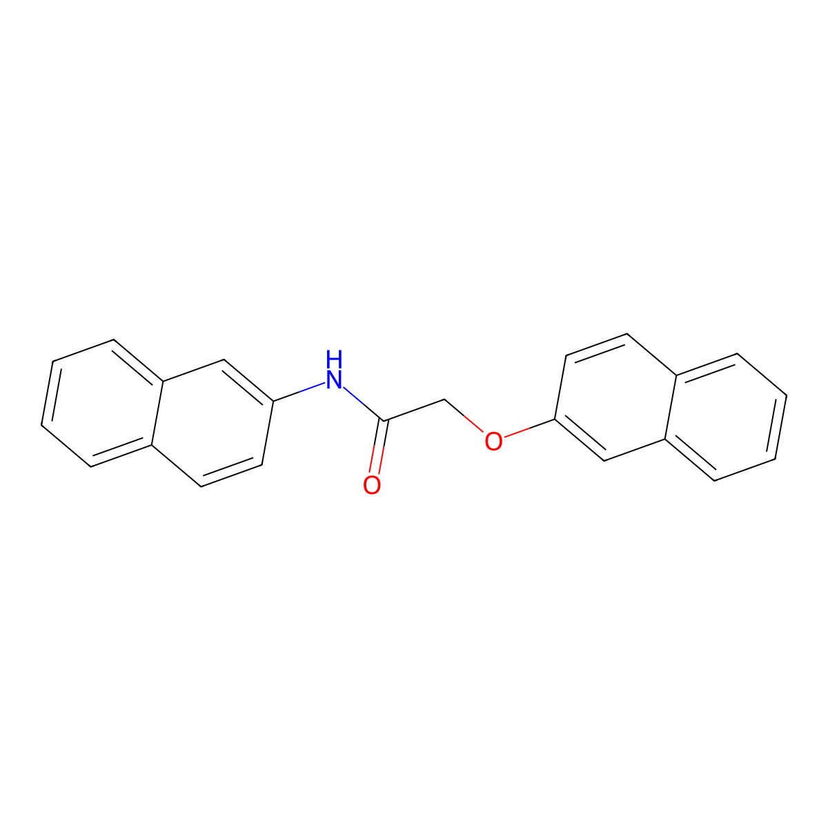 N-naphthalen-2-yl-2-naphthalen-2-yloxyacetamide molecular structure, CAS 424803-77-0