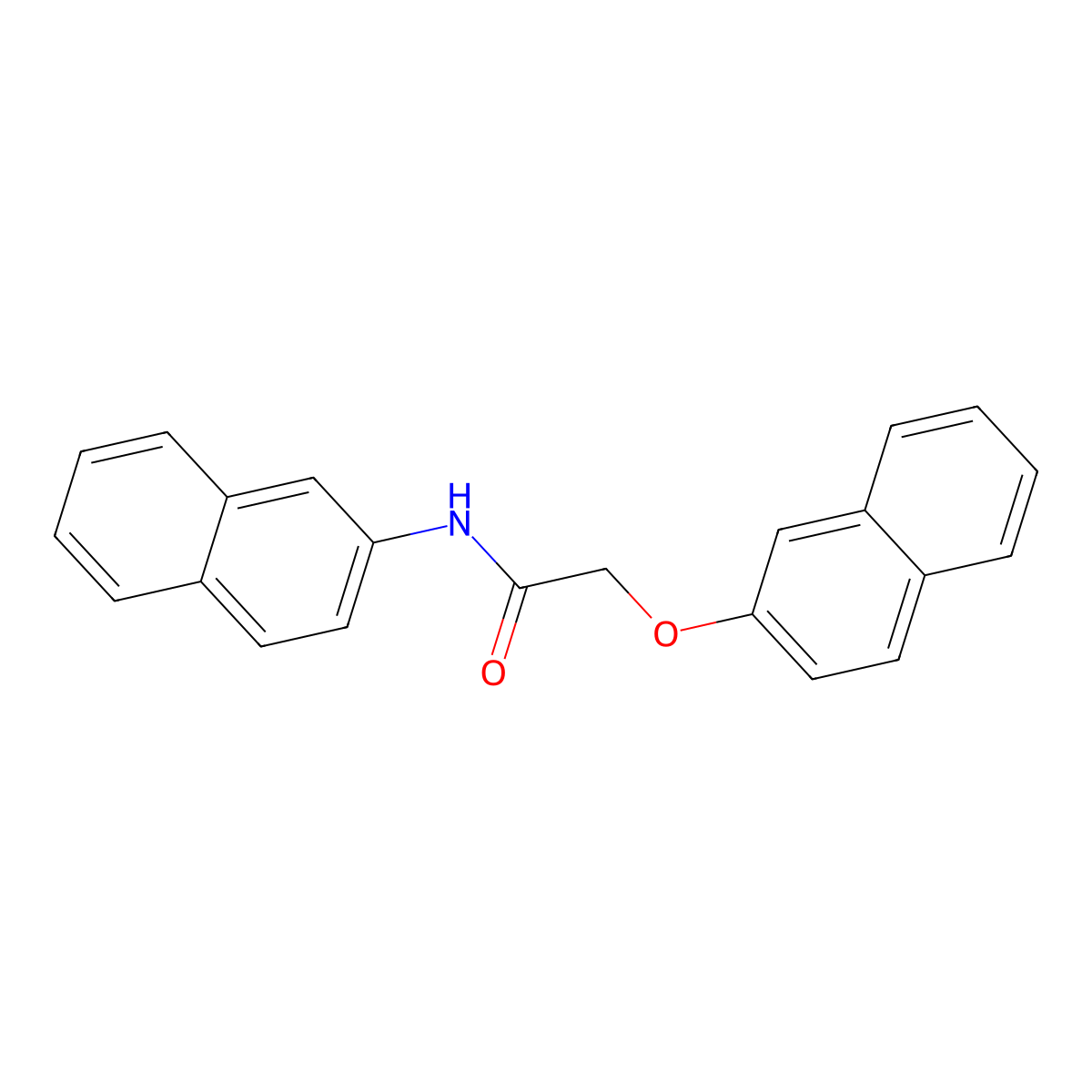 N-naphthalen-2-yl-2-naphthalen-2-yloxyacetamide molecular structure, CAS 424803-77-0