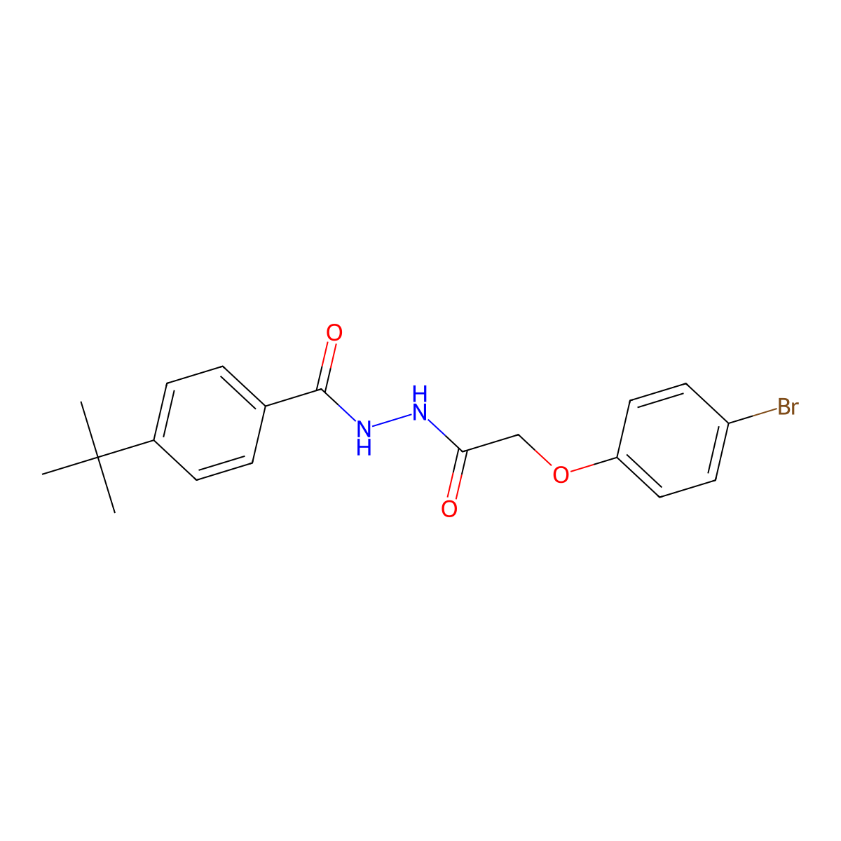 N'-[(4-bromophenoxy)acetyl]-4-tert-butylbenzohydrazide molecular structure, CAS 424804-55-7