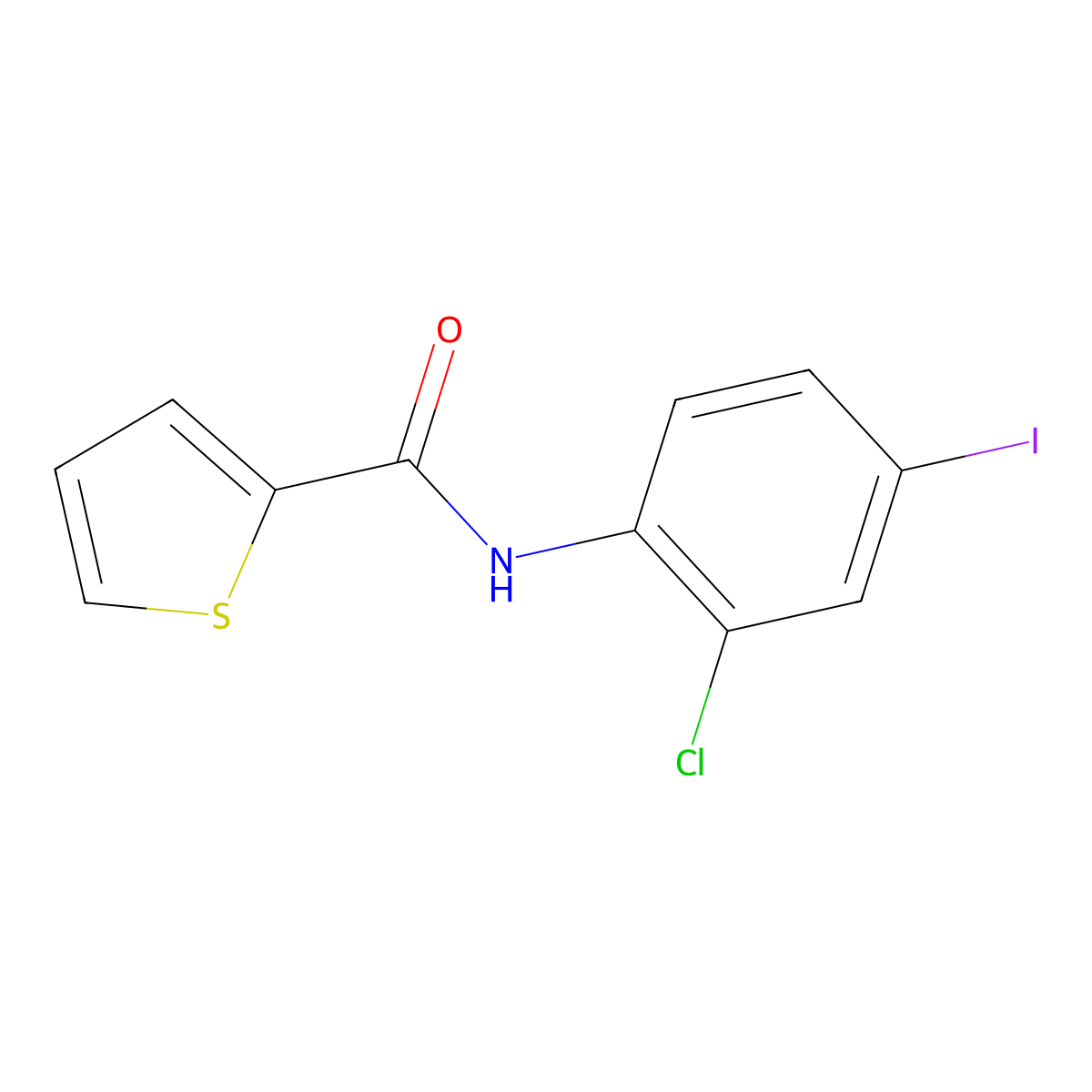 N-(2-chloro-4-iodophenyl)thiophene-2-carboxamide molecular structure, CAS 424804-72-8