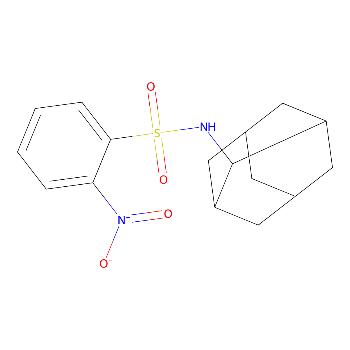 N-(2-adamantyl)-2-nitrobenzenesulfonamide molecular structure, CAS 424804-86-4